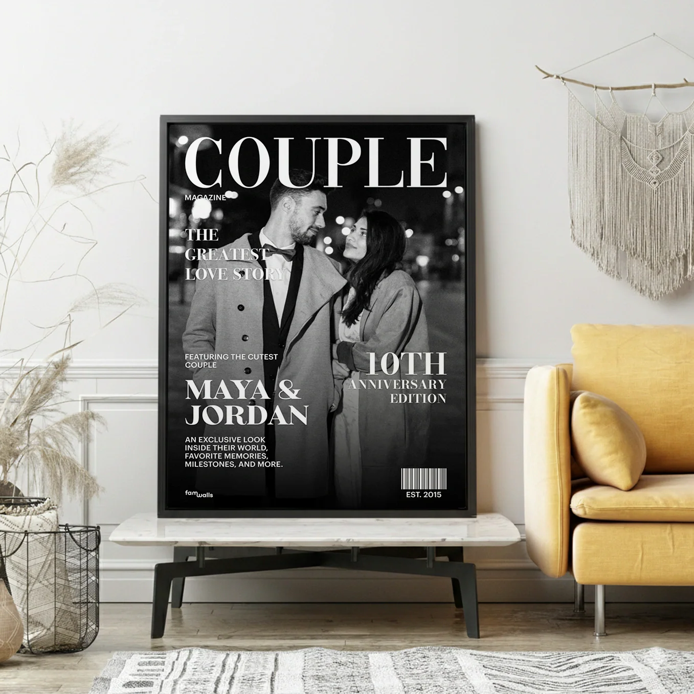 (US) Personalisierte Leinwand "Couple Magazine" - Image 12