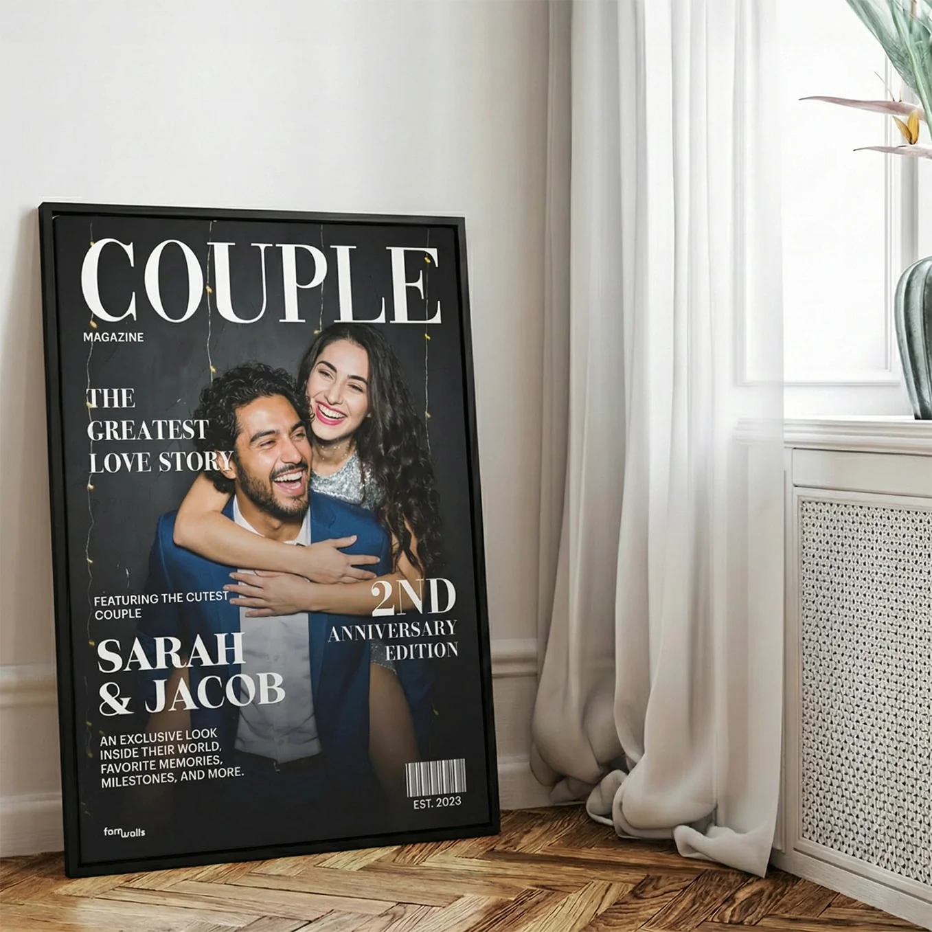 (US) Personalisierte Leinwand "Couple Magazine" - Image 8