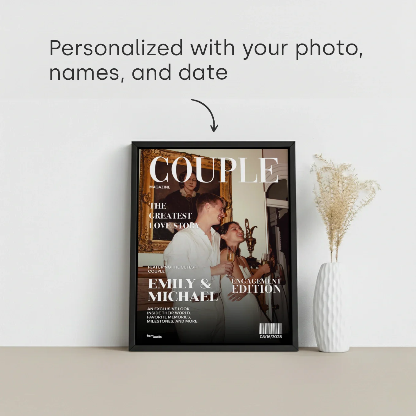 (US) Personalisierte Leinwand "Couple Magazine" - Image 9