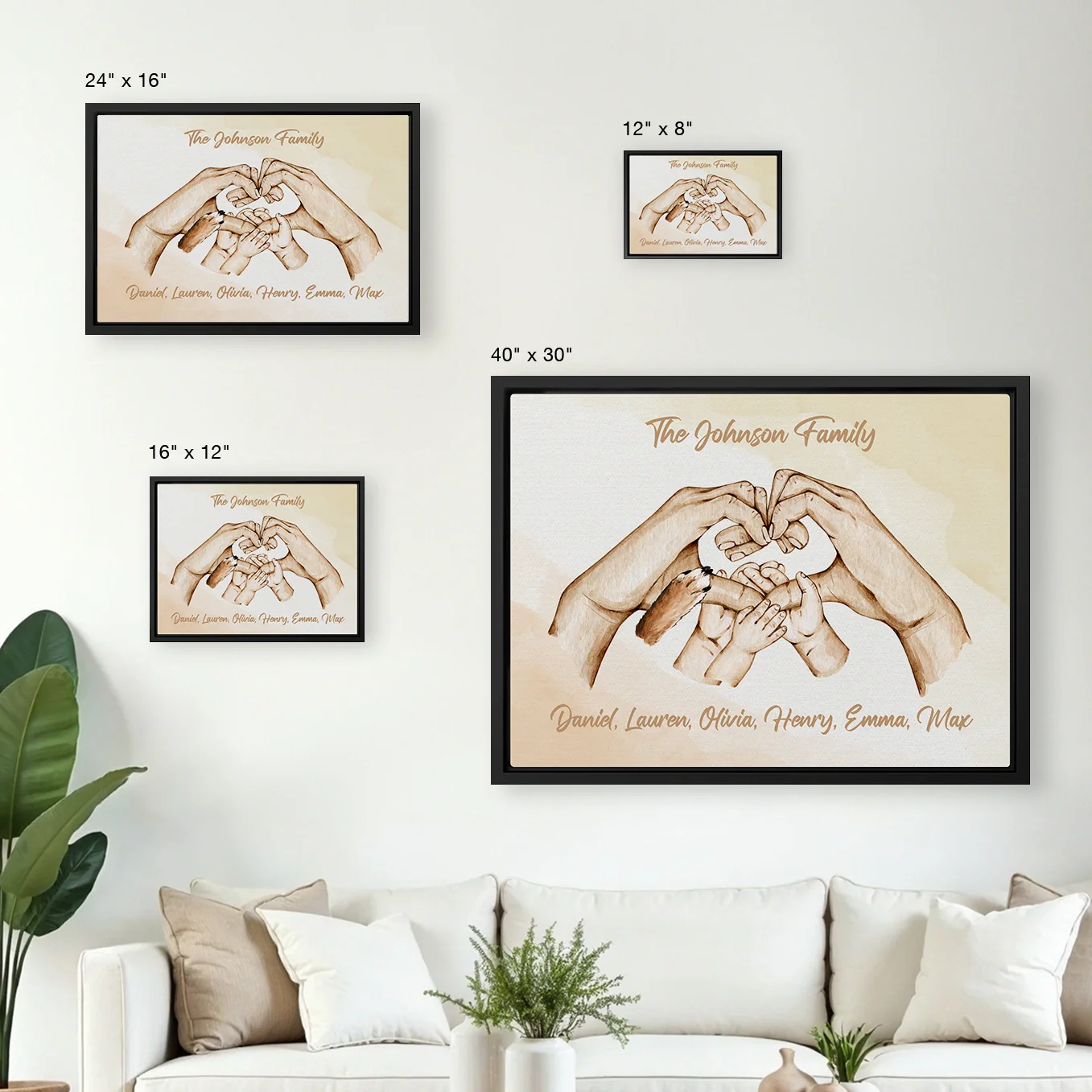 (US) Personalisierte Leinwand "Familienglück" - Image 10