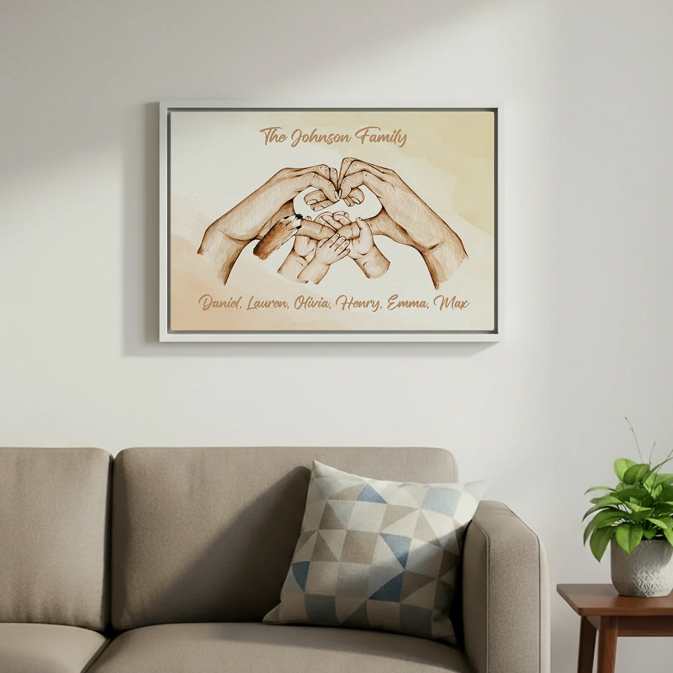 (US) Personalisierte Leinwand "Familienglück" - Image 5