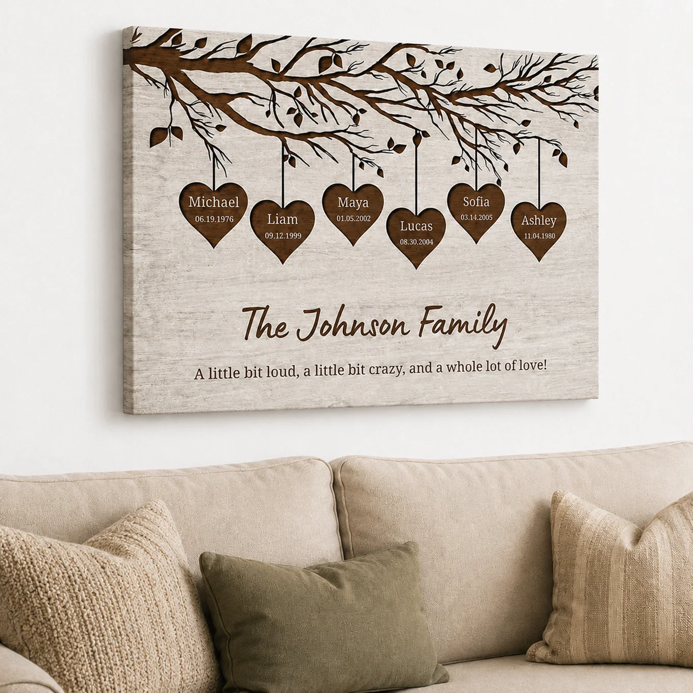 (US) Personalisierte Leinwand "Unsere Familie" - Image 2
