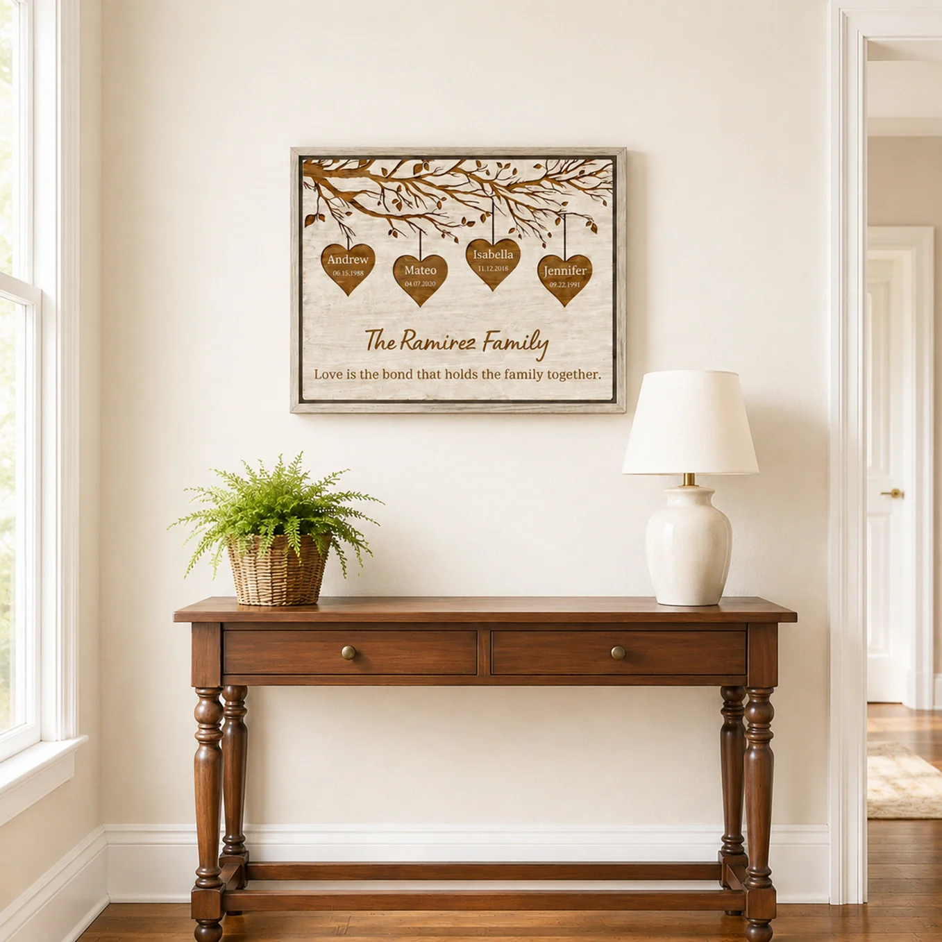 (US) Personalisierte Leinwand "Unsere Familie" - Image 9