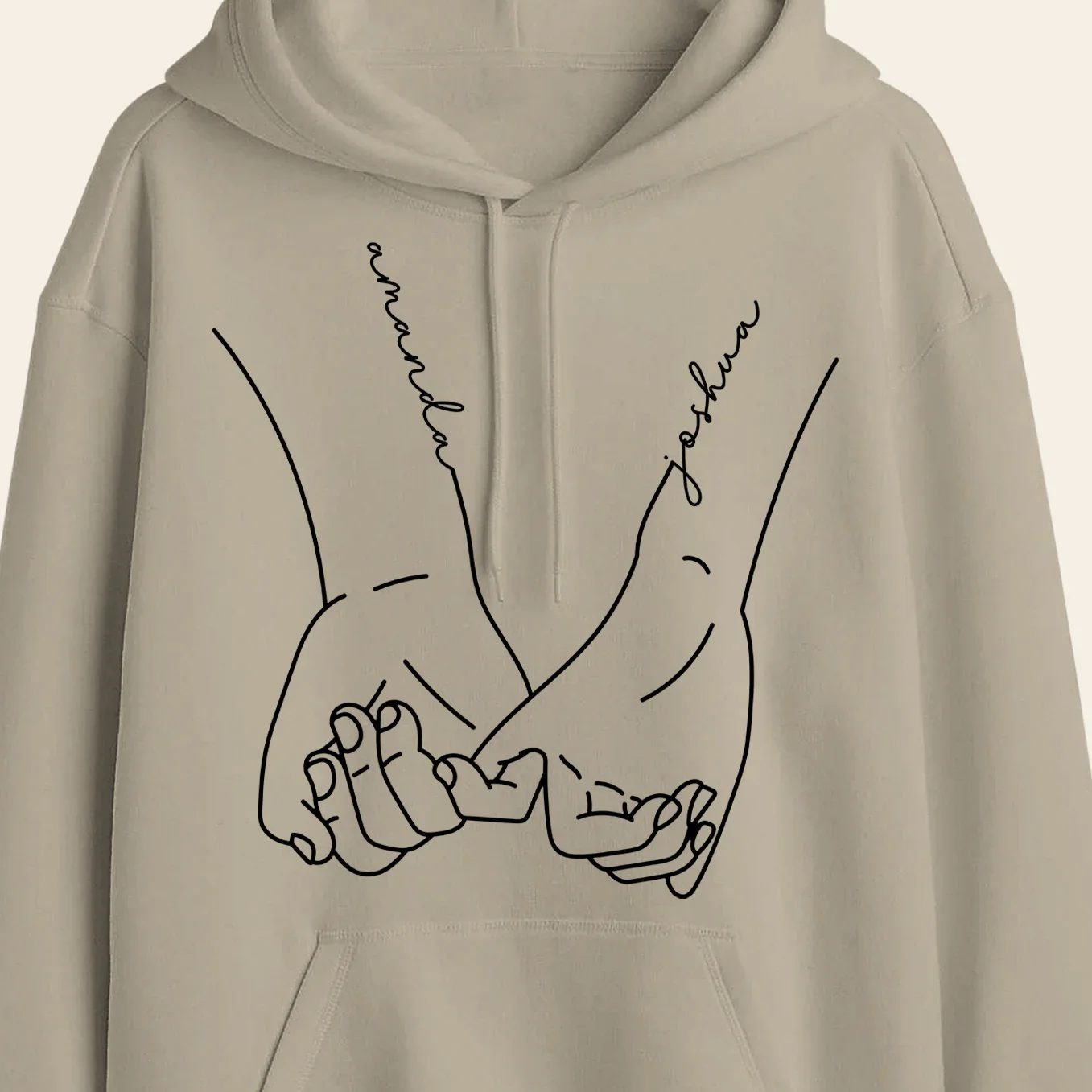 (US) Personalisierte Partnerlook Hoodies "Hand in Hand" - Image 6