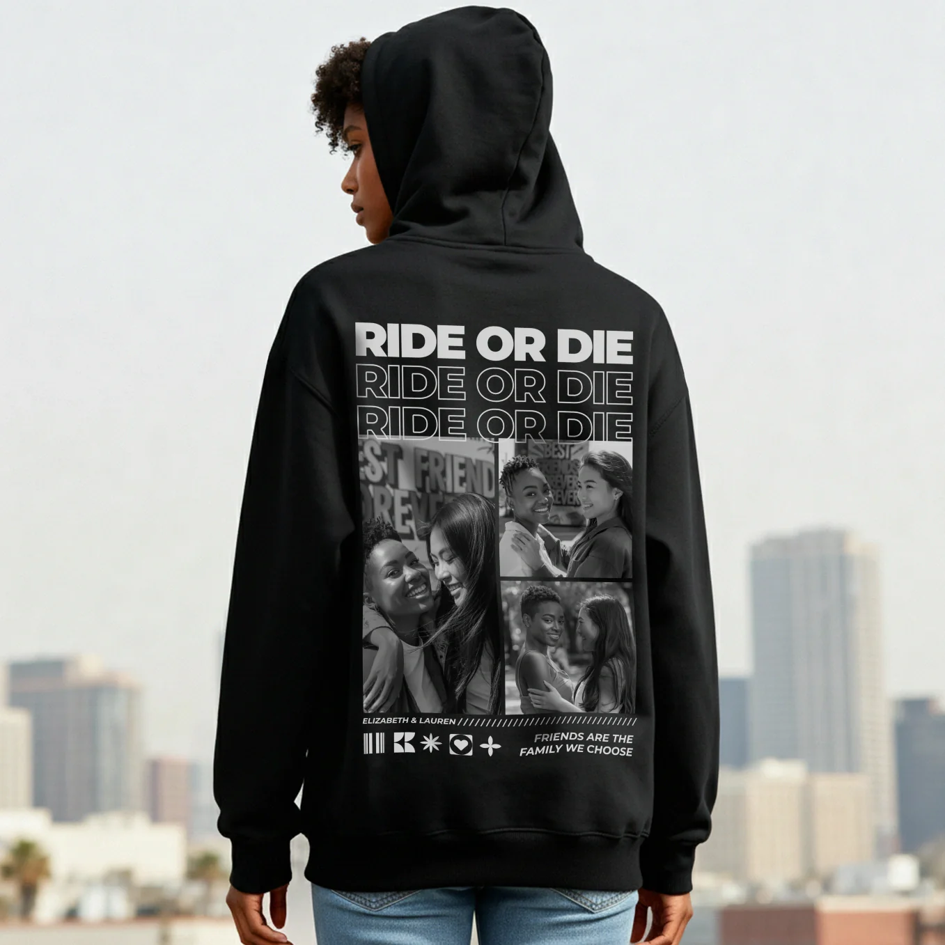 (US) Personalisierter Hoodie "Besties" - Image 10