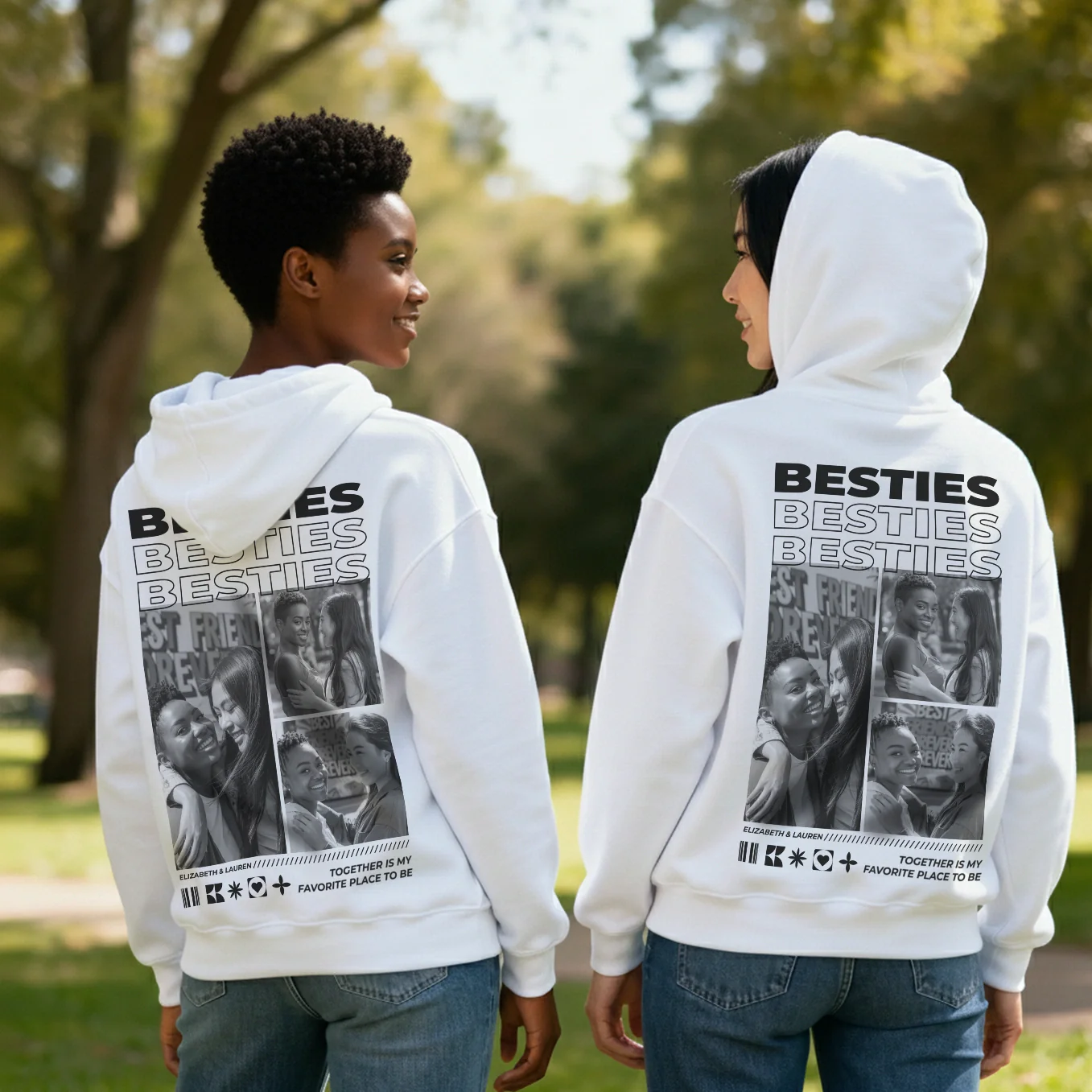 (US) Personalisierter Hoodie "Besties" - Image 11