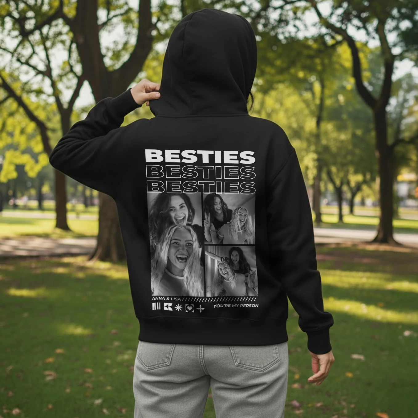 (US) Personalisierter Hoodie "Besties" - Image 12
