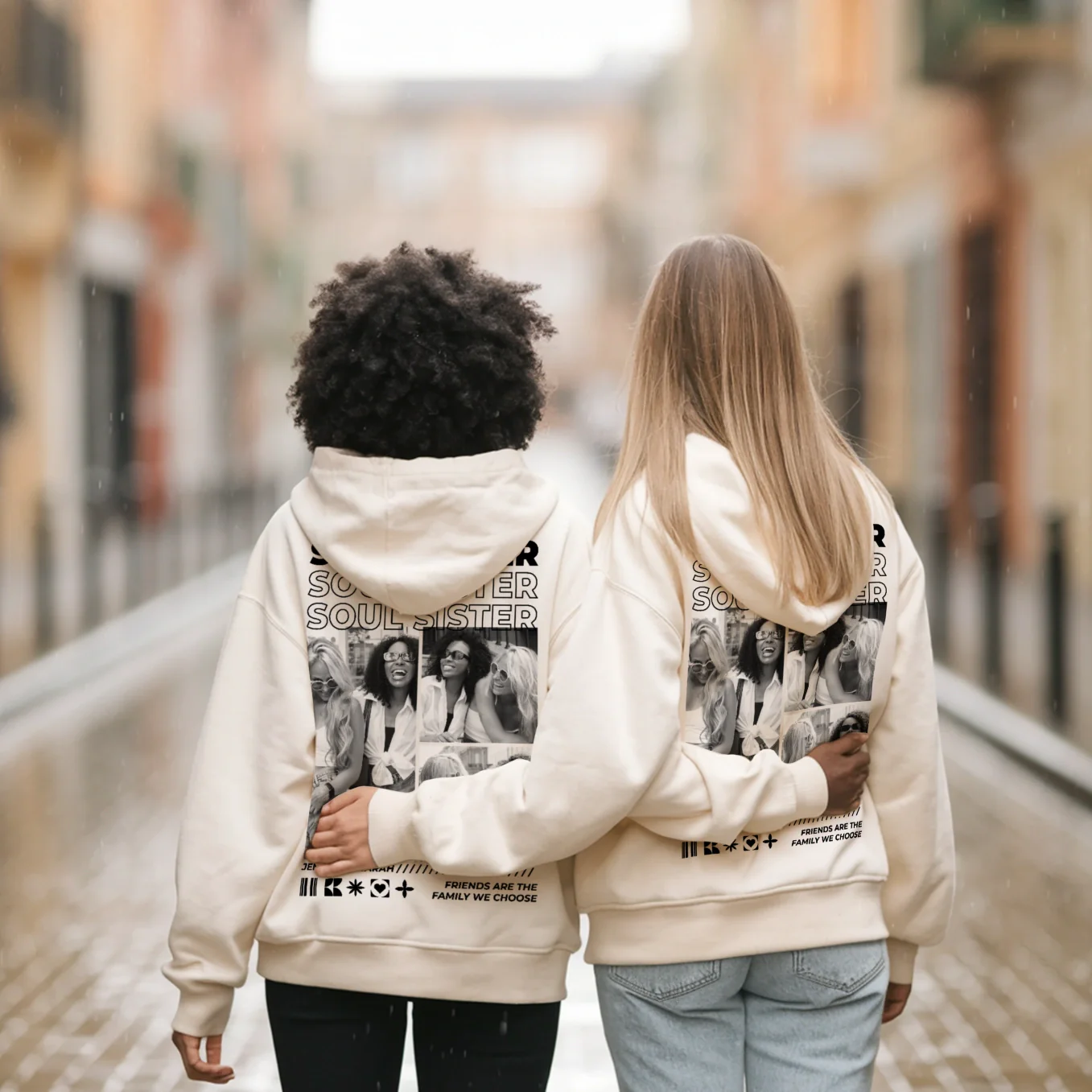 (US) Personalisierter Hoodie "Besties" - Image 3