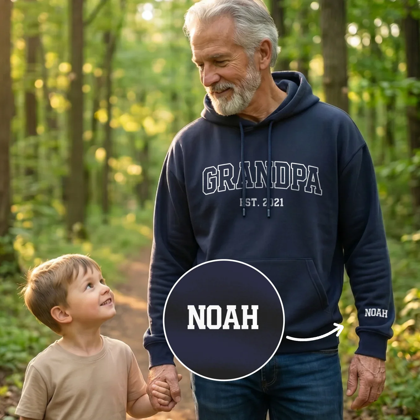 (US) Personalisierter Hoodie "GRANDPA"
