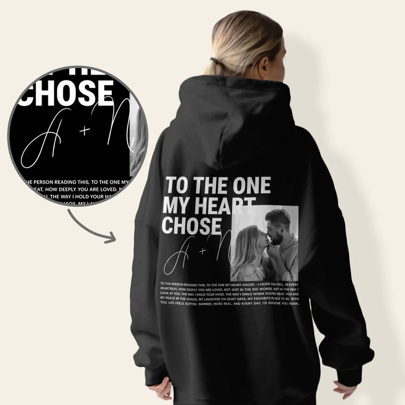 (US) Personalisierter Hoodie "Heart Chosen" - Image 2