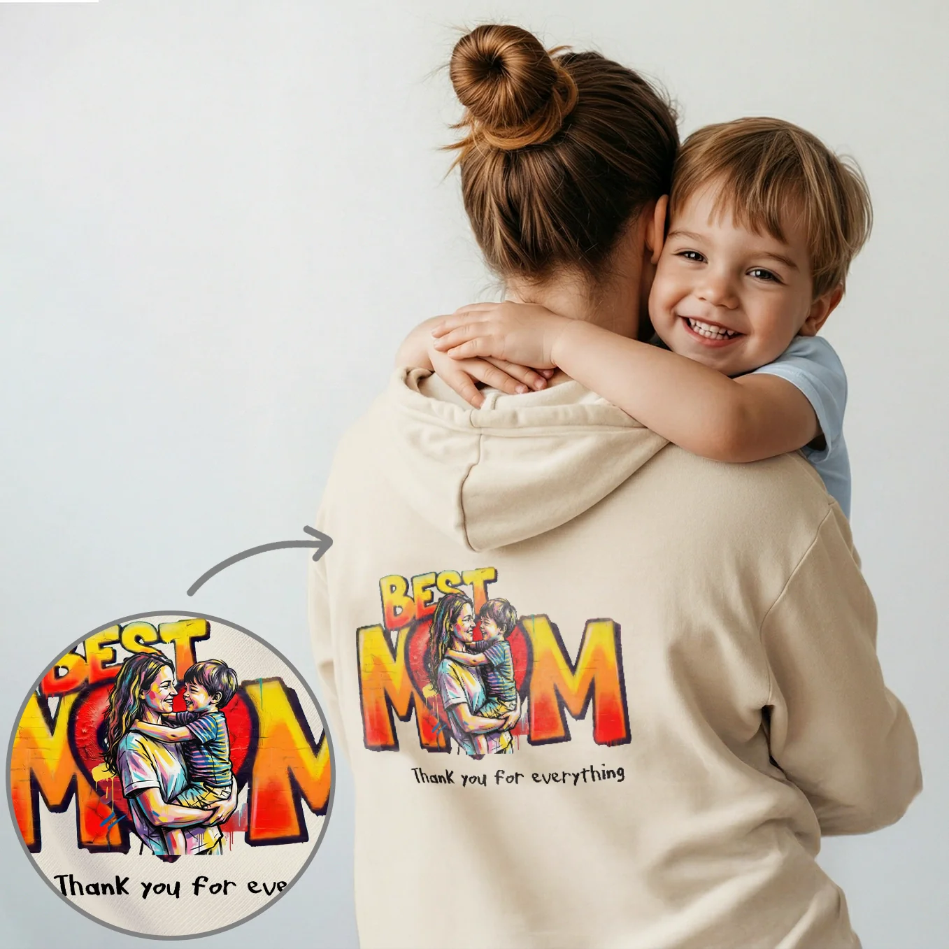 (US) Personalisierter Hoodie Love "MAMA"