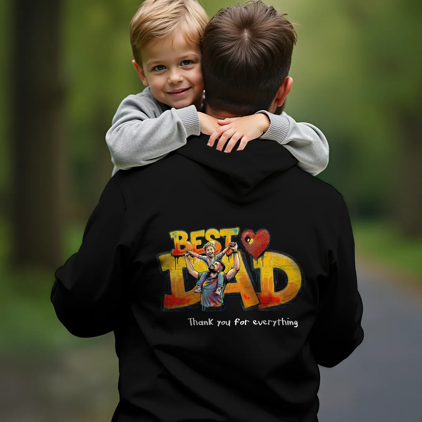 (US) Personalisierter Hoodie Love "PAPA"