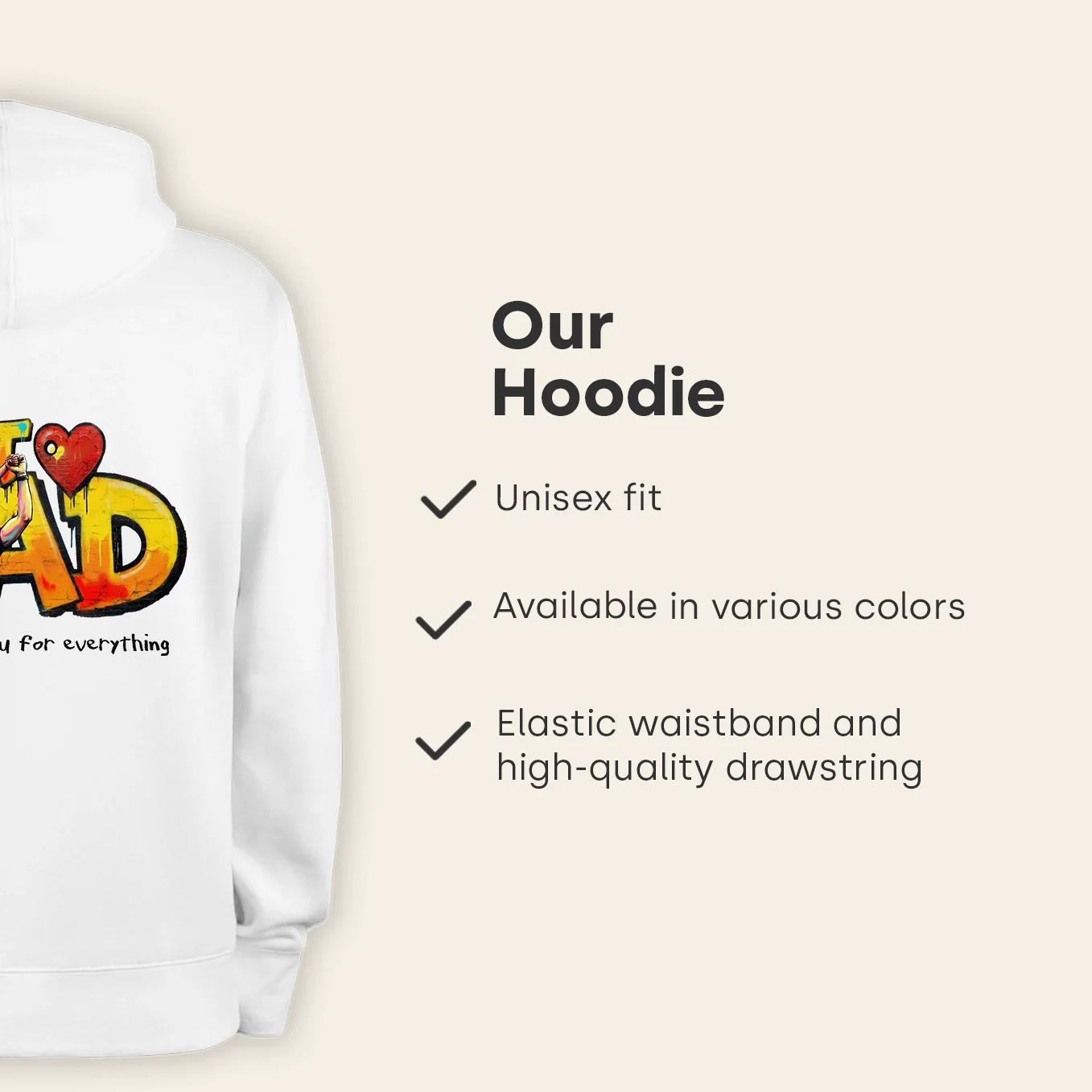 (US) Personalisierter Hoodie Love "PAPA" - Image 11