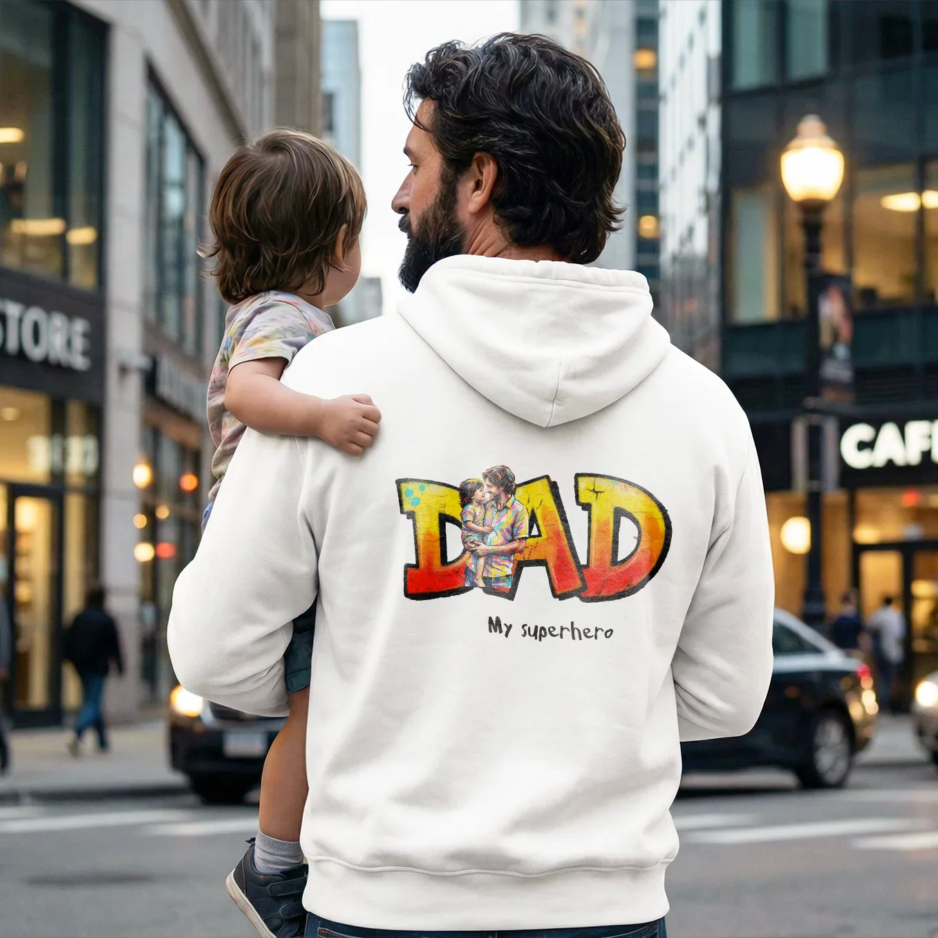 (US) Personalisierter Hoodie Love "PAPA" - Image 5