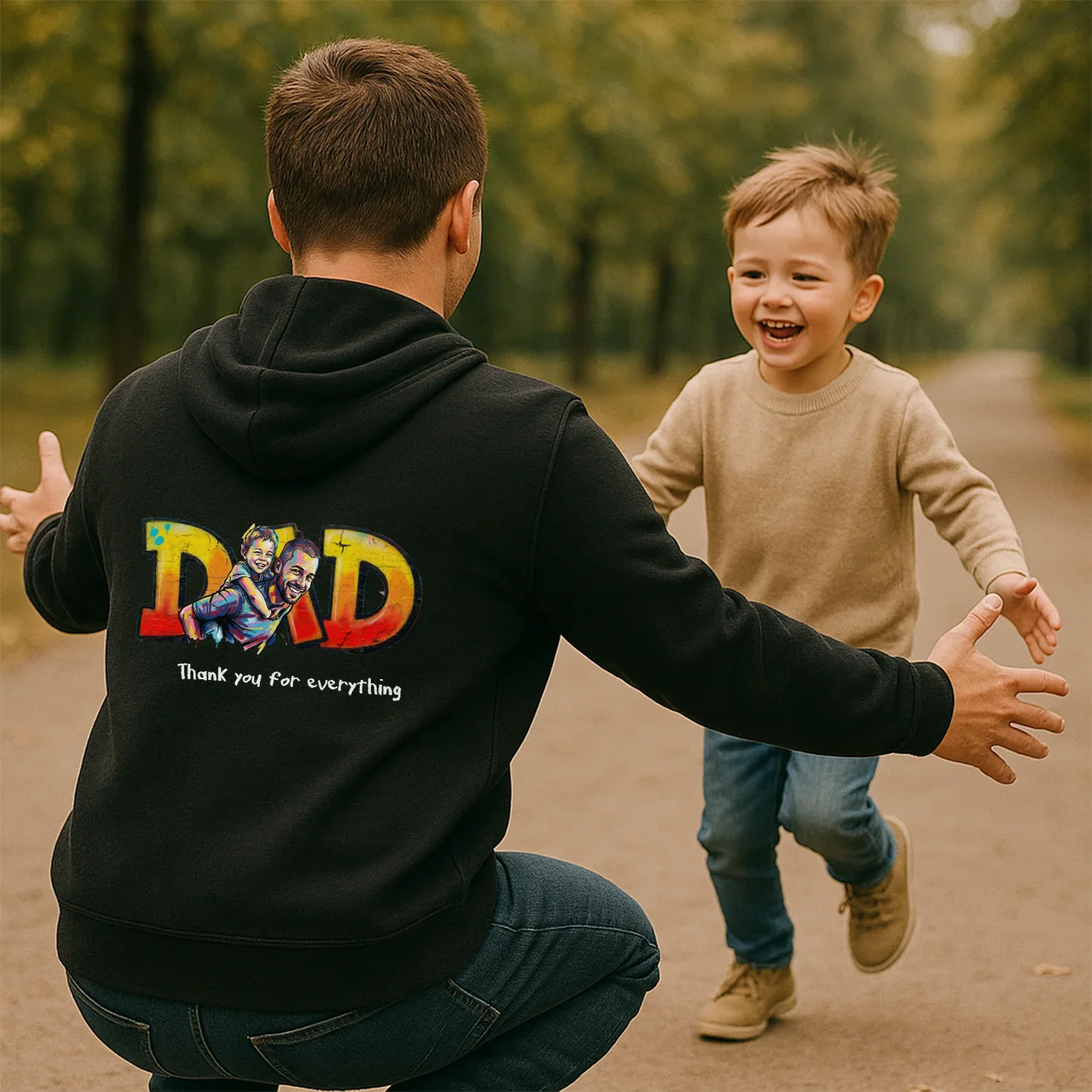 (US) Personalisierter Hoodie Love "PAPA" - Image 6