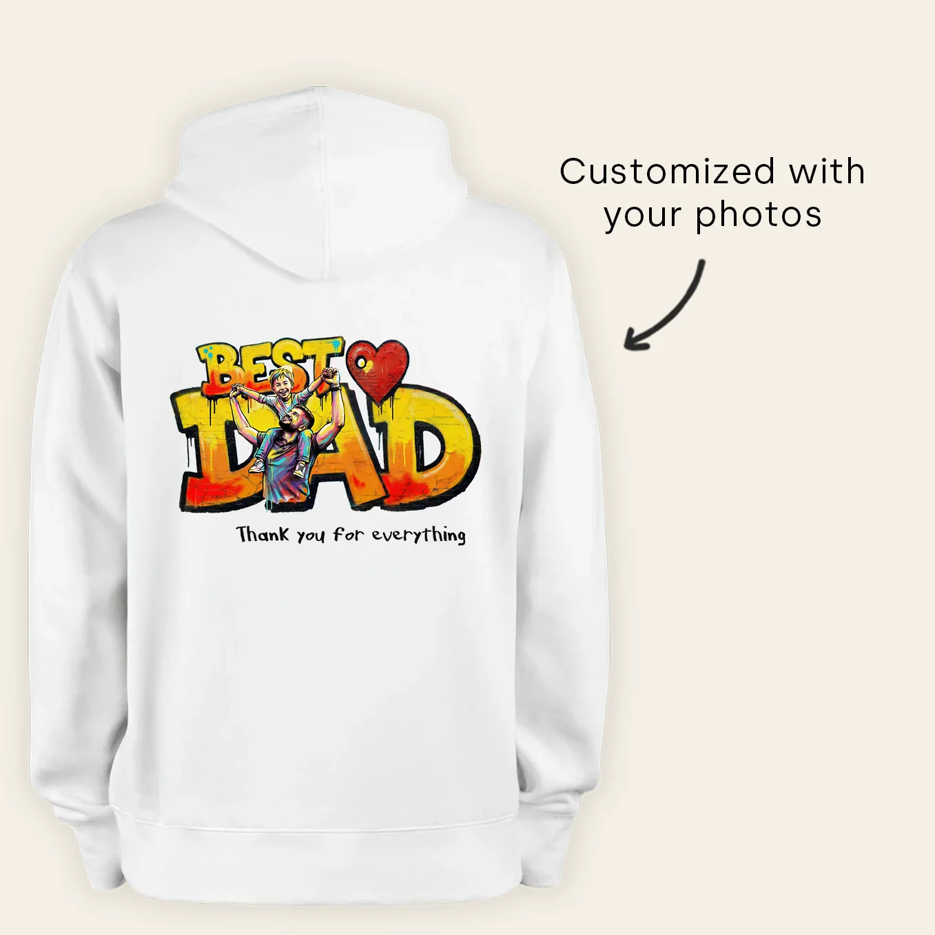 (US) Personalisierter Hoodie Love "PAPA" - Image 7