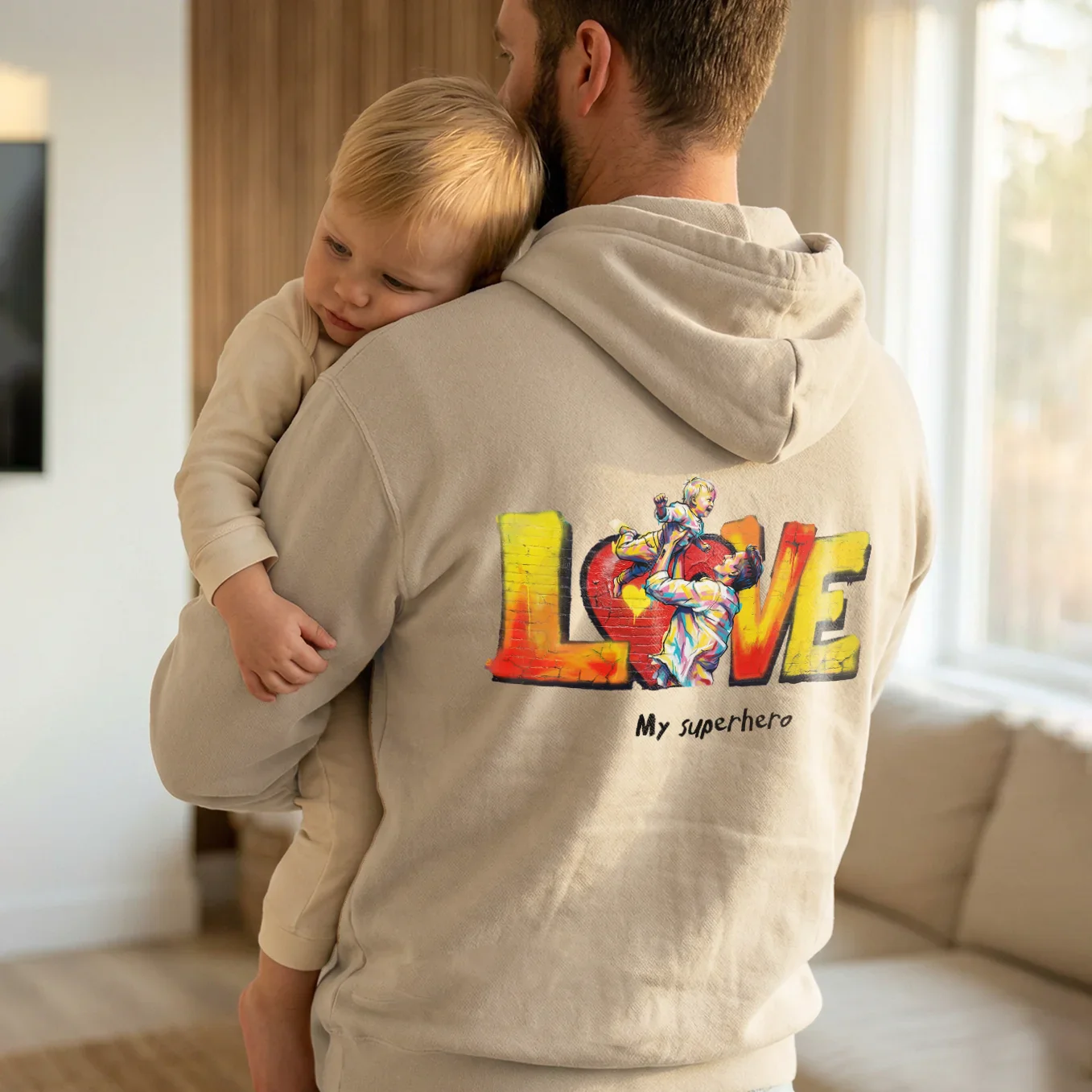 (US) Personalisierter Hoodie Love "PAPA" - Image 8