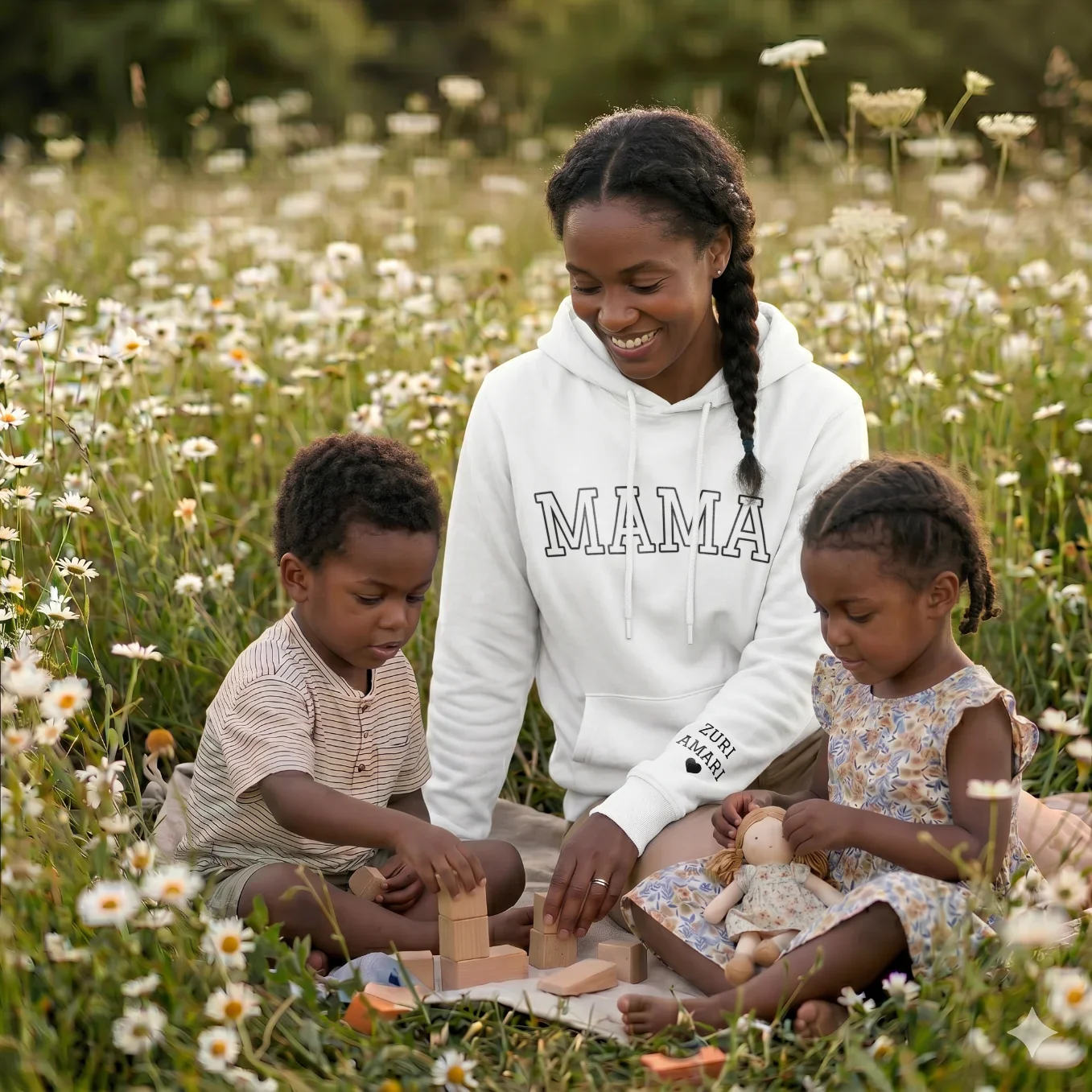 (US) Personalisierter Hoodie "MAMA" mit Ärmeldruck - Image 9