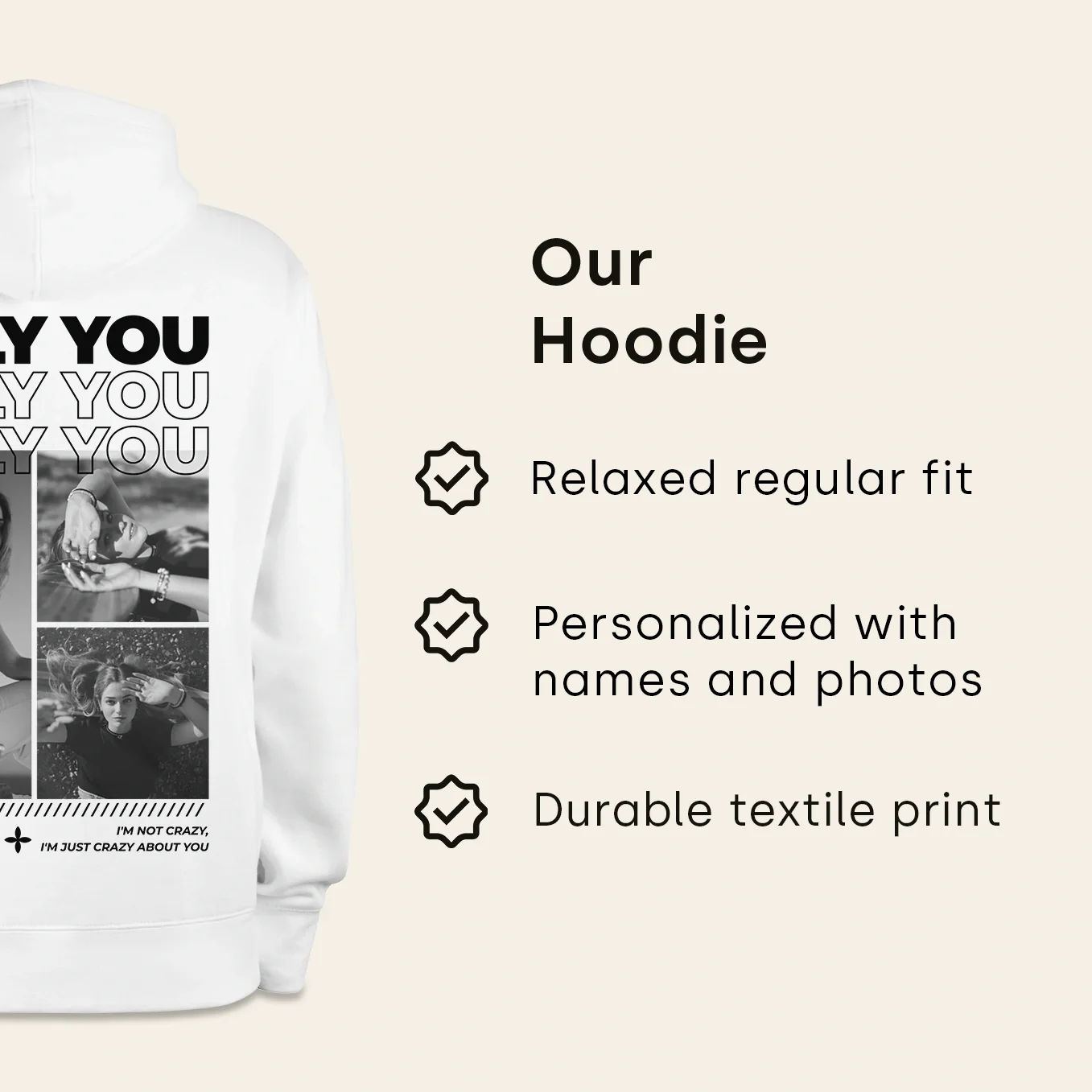 (US) Personalisierter Hoodie "Only You" - Image 8