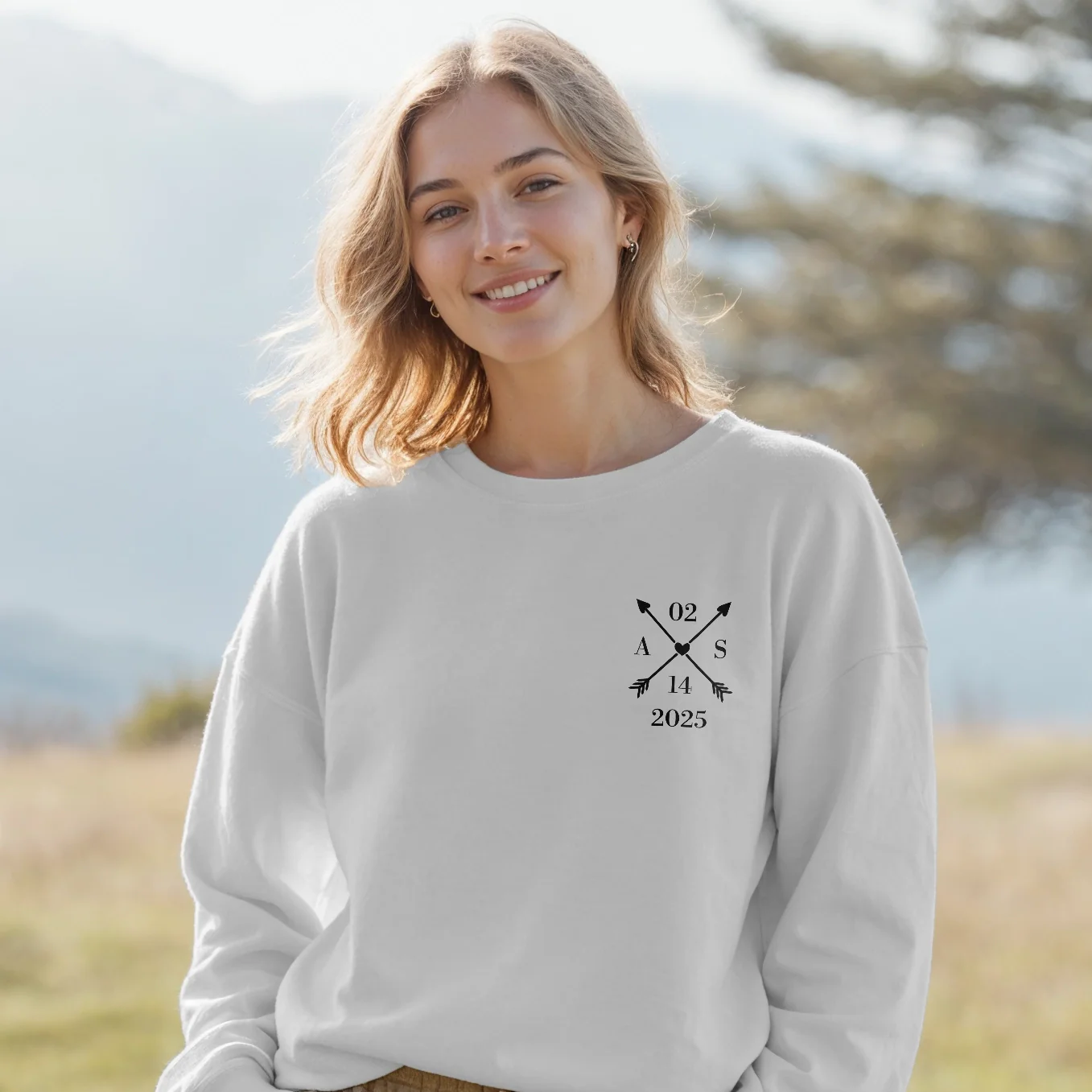 (US) Personalisierter Sweater Herz & Datum - Image 5