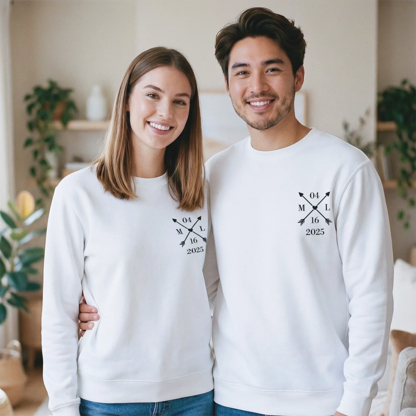 (US) Personalisierter Sweater Herz & Datum - Image 6
