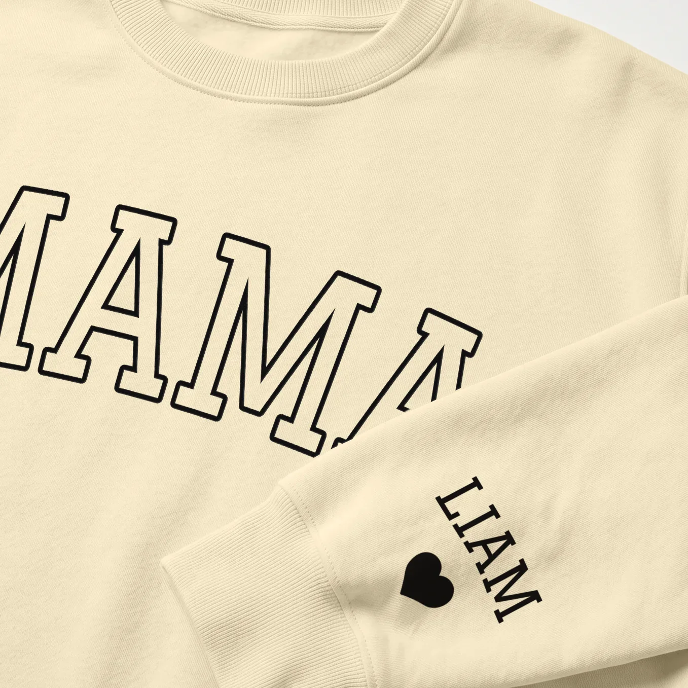 (US) Personalisierter Sweater "MAMA" mit Ärmeldruck - Image 2