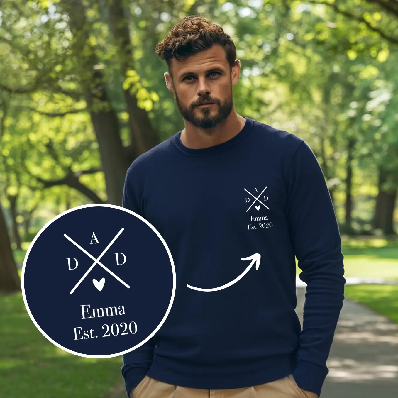 (US) Personalisierter Sweater "PAPA"