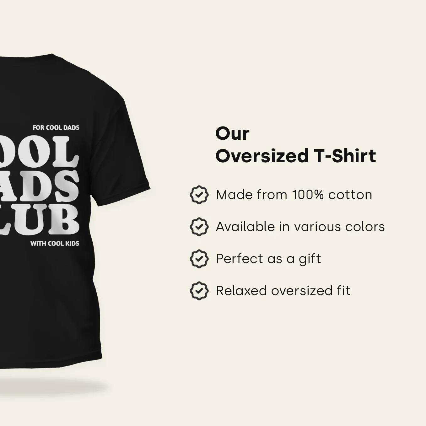 (US) Personalisiertes Oversized Shirt "Cool Dads Club" - Image 8