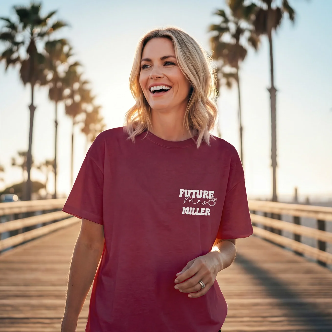 (US) Personalisiertes Oversized T-Shirt "In My Engaged Era" - Image 6