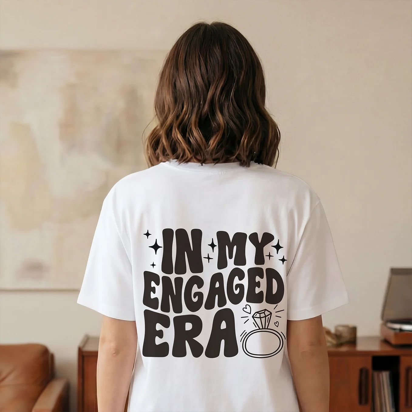 (US) Personalisiertes Oversized T-Shirt "In My Engaged Era" - Image 7