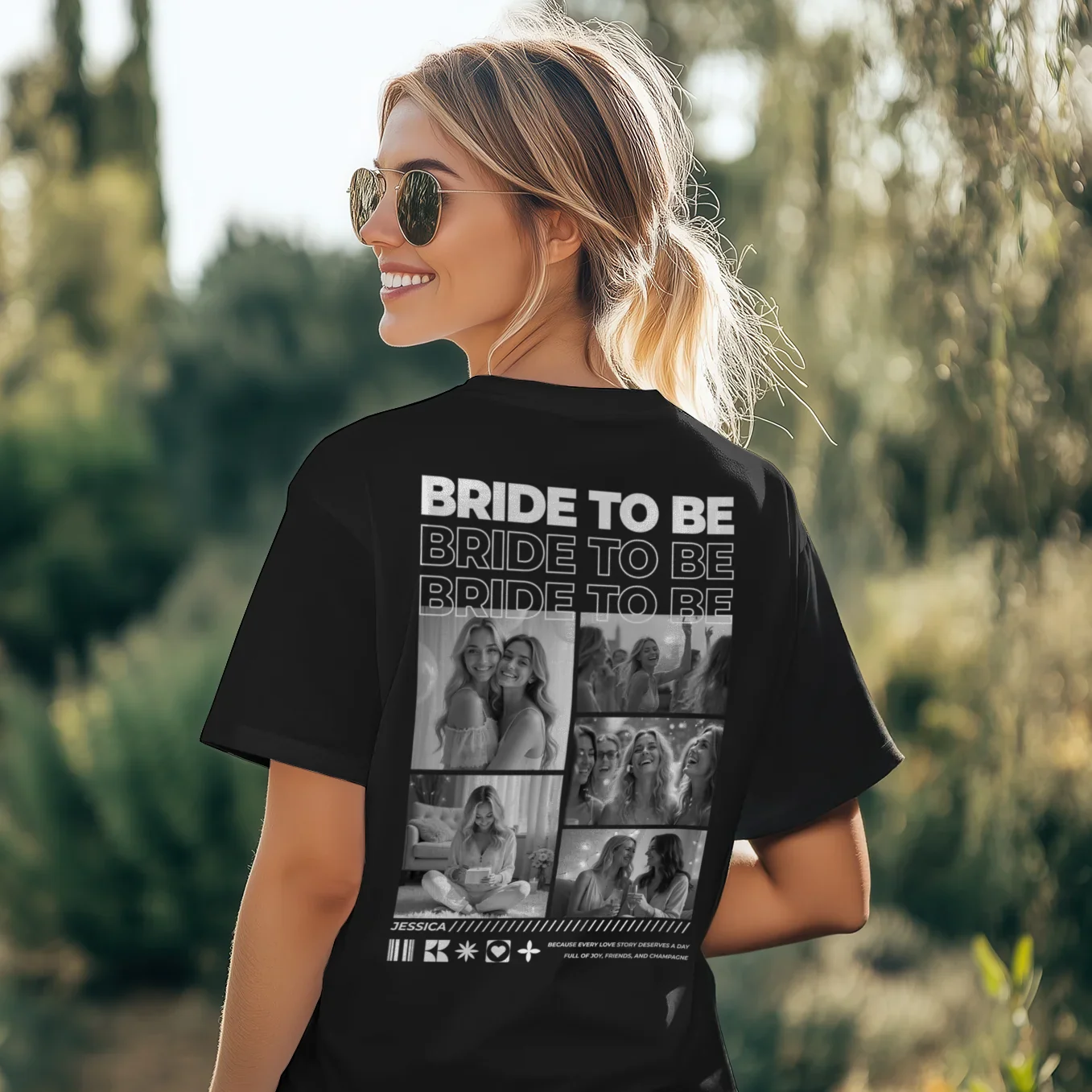(US) Personalisiertes Oversized T-Shirt "Junggesellinnenabschied" - Image 3