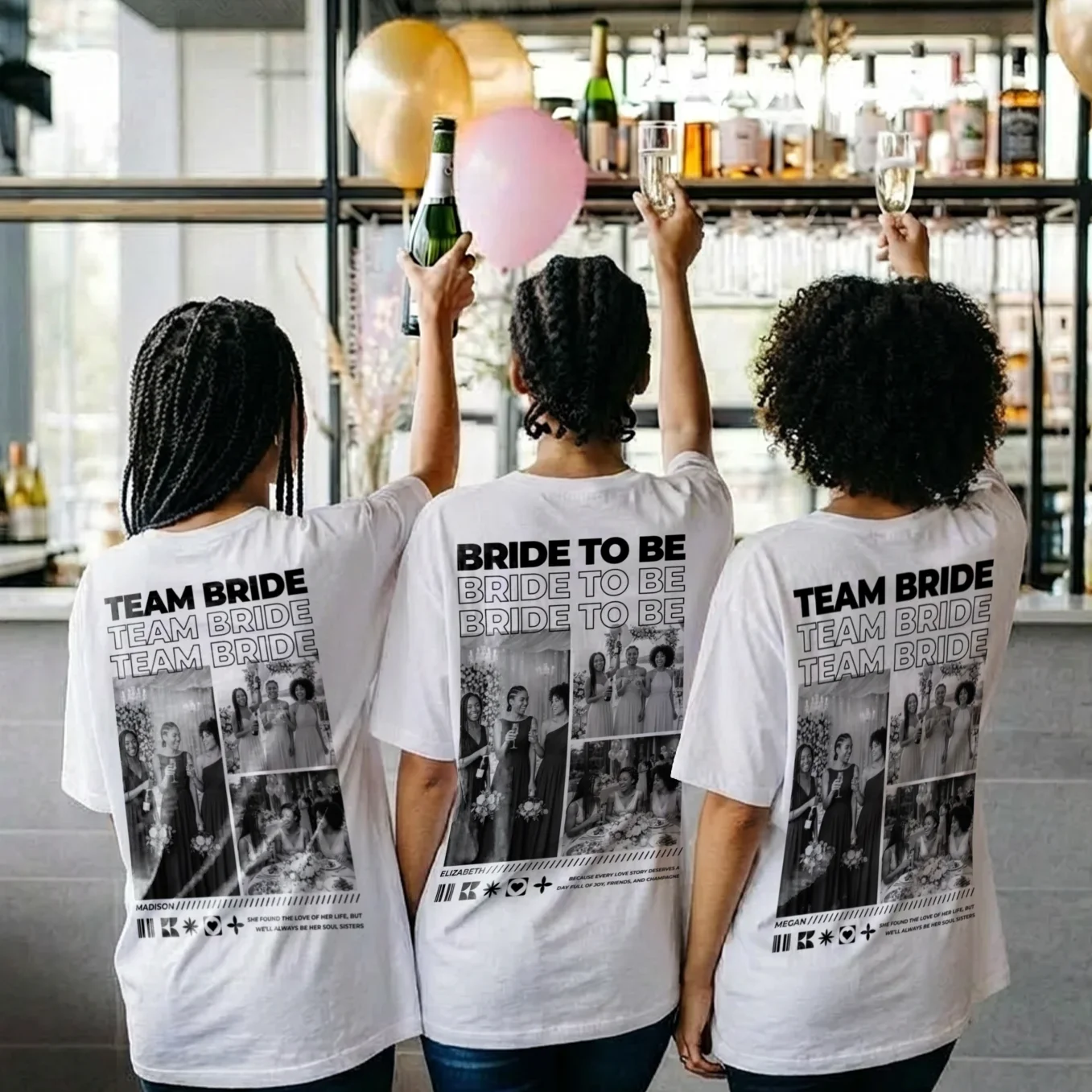 (US) Personalisiertes Oversized T-Shirt "Junggesellinnenabschied" - Image 8
