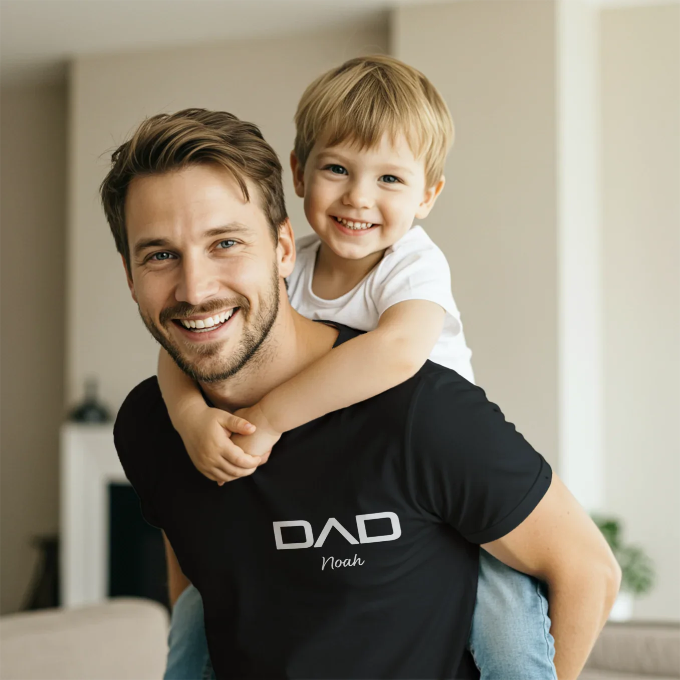 (US) Personalisiertes Papa T-Shirt "Modern" - Image 2