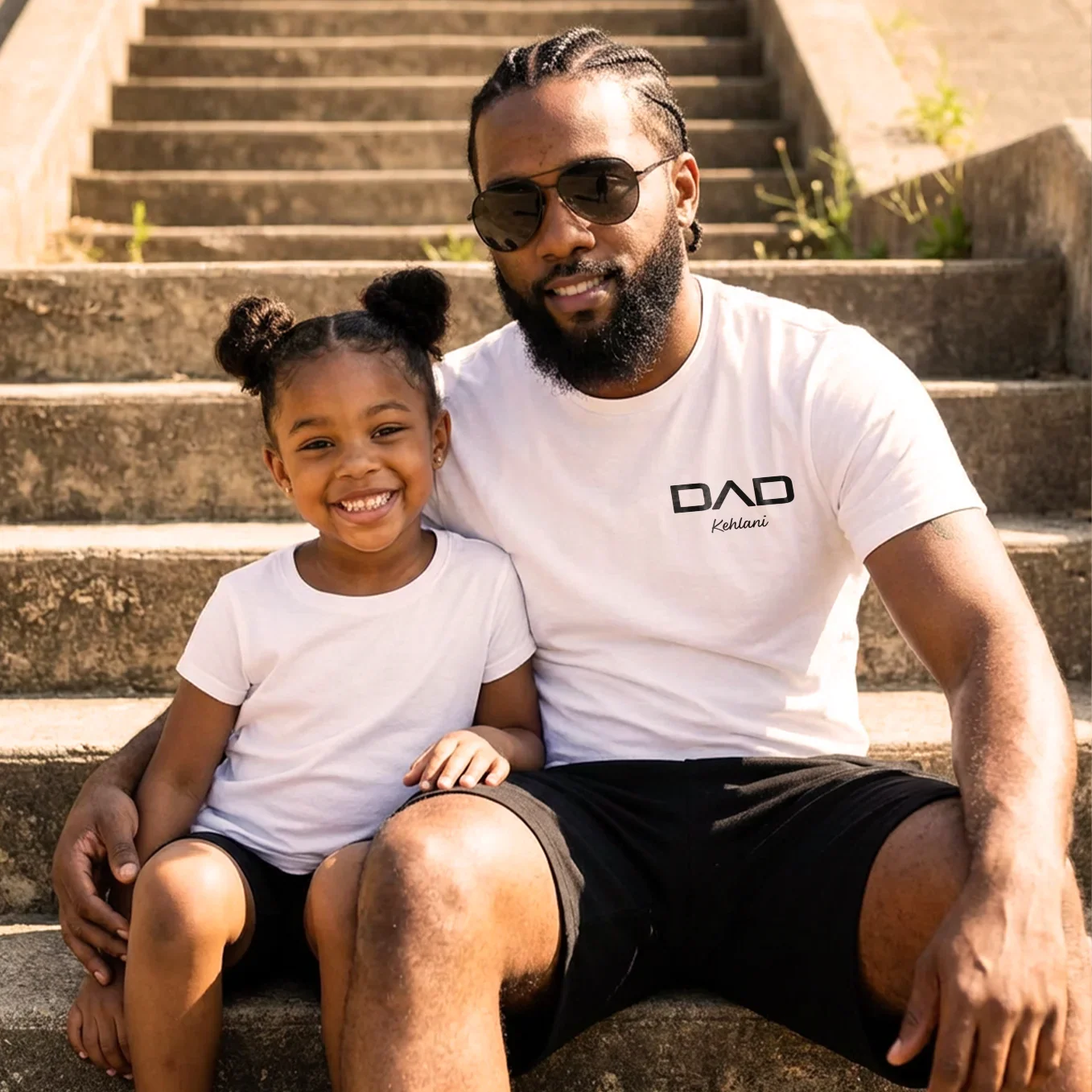 (US) Personalisiertes Papa T-Shirt "Modern" - Image 3