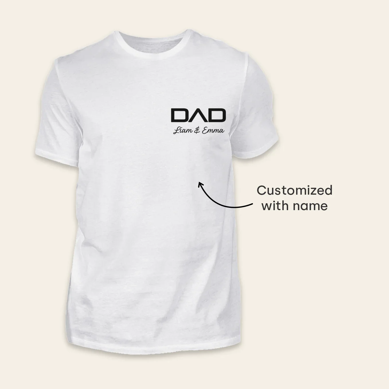 (US) Personalisiertes Papa T-Shirt "Modern" - Image 4