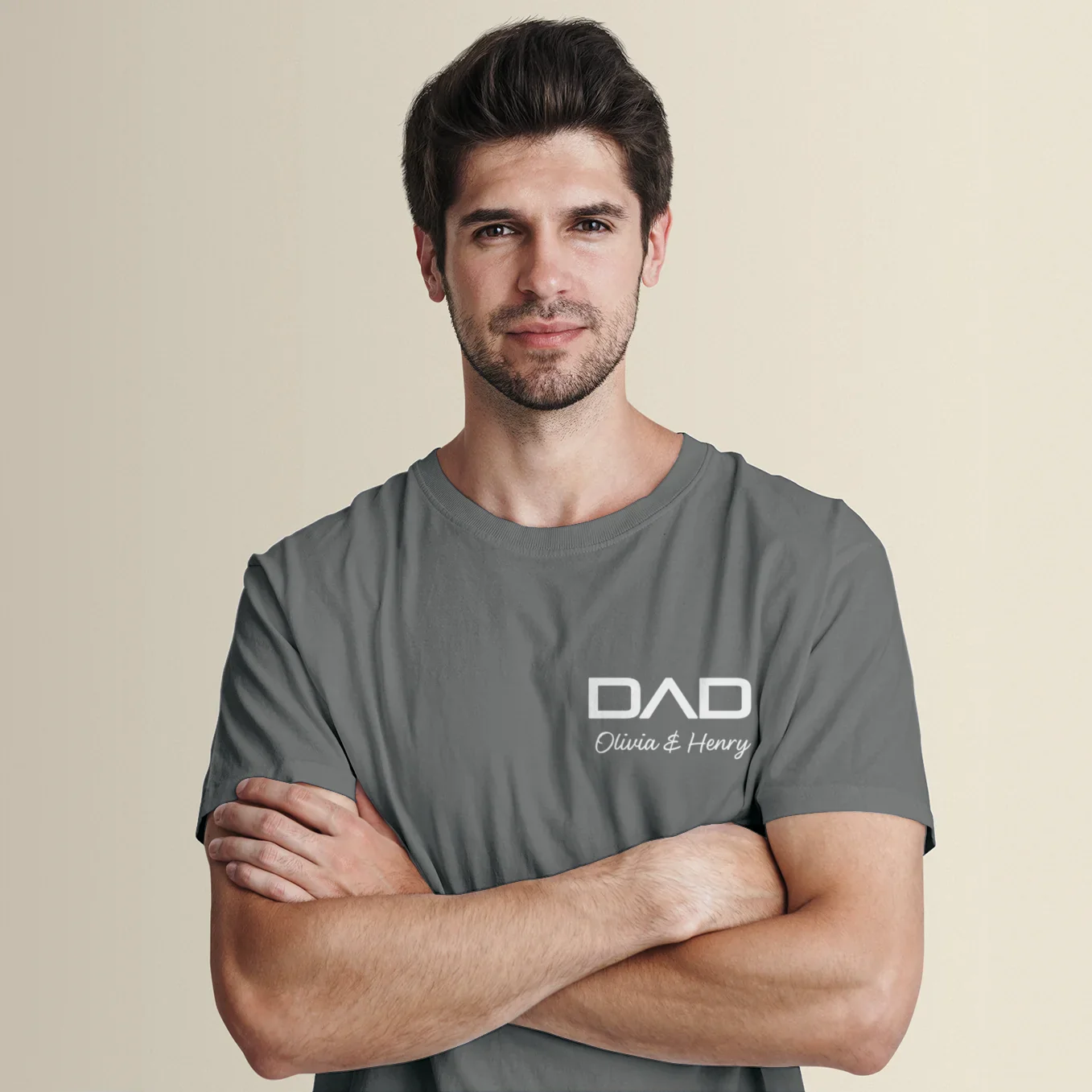 (US) Personalisiertes Papa T-Shirt "Modern" - Image 5