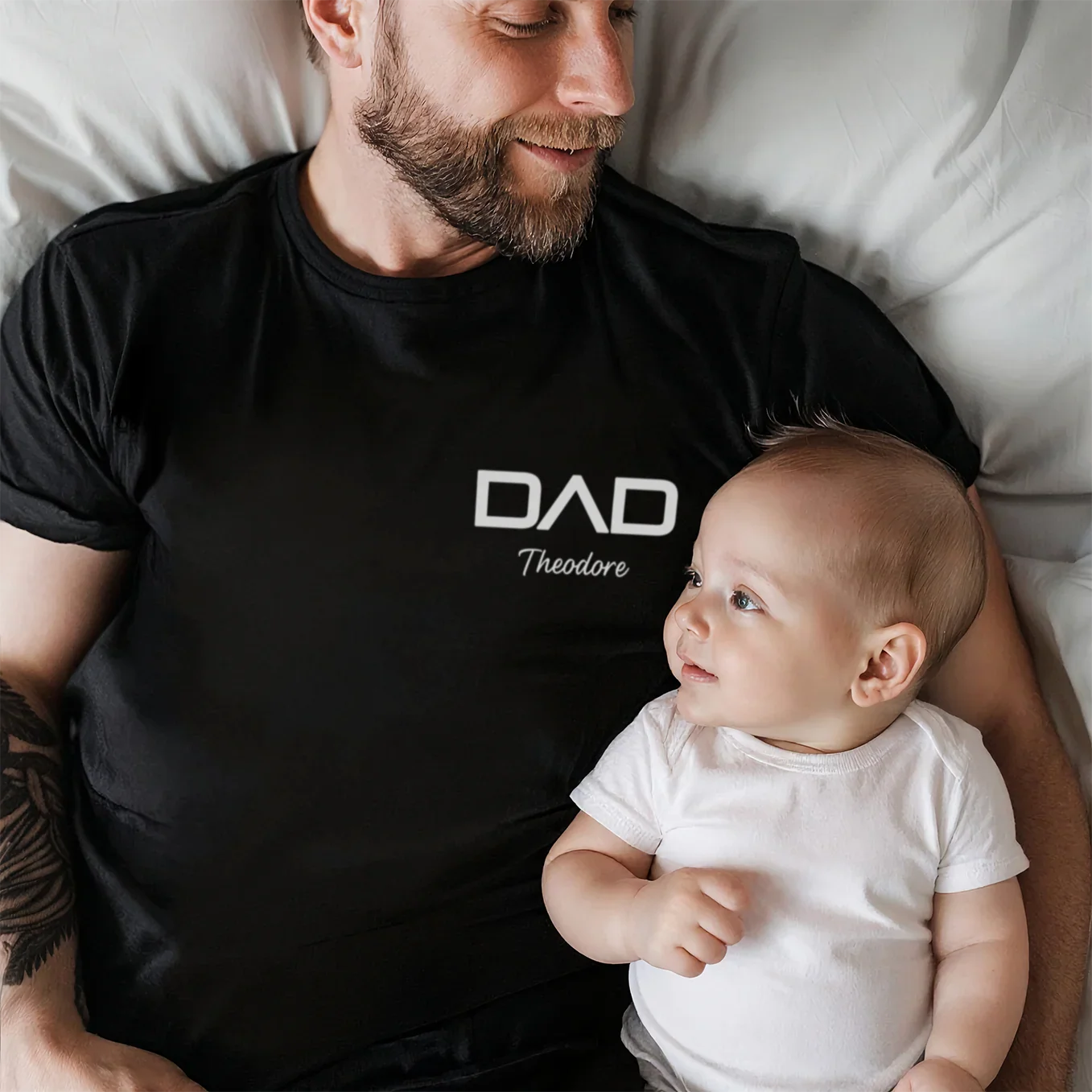 (US) Personalisiertes Papa T-Shirt "Modern" - Image 7