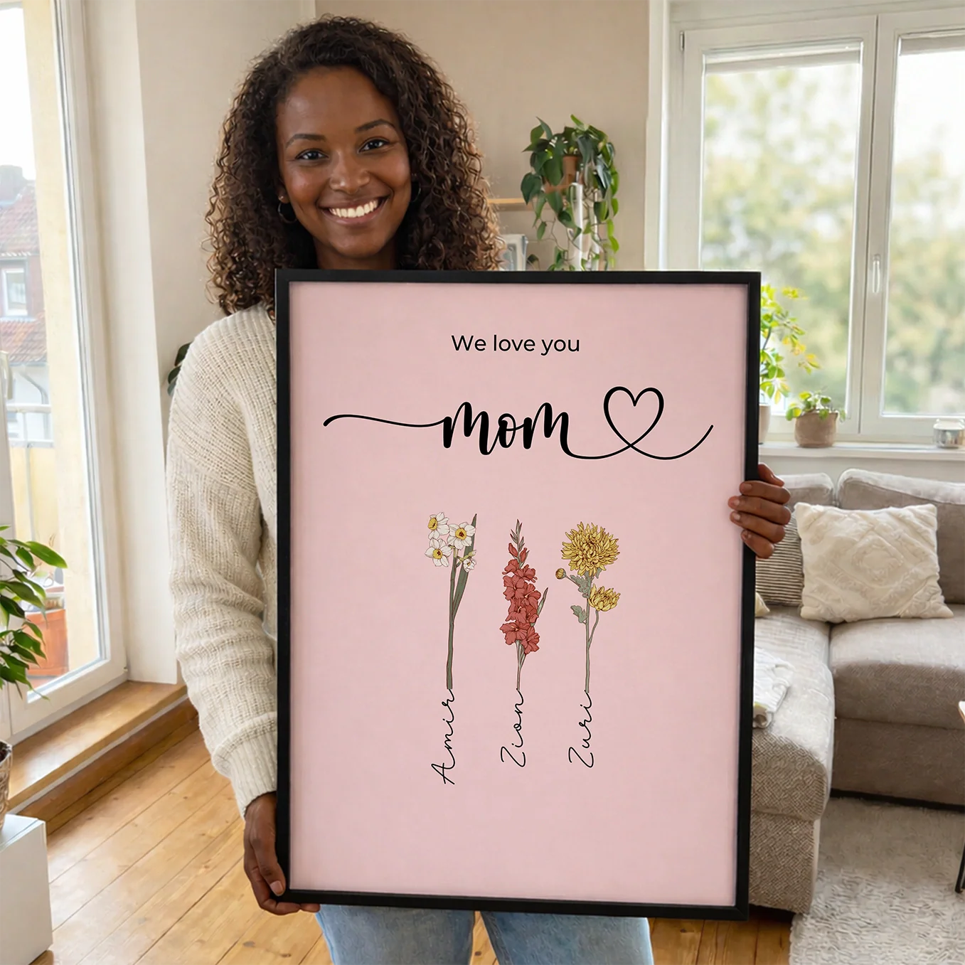 (US) Personalisiertes Poster "Blumen für Mama" - Image 4