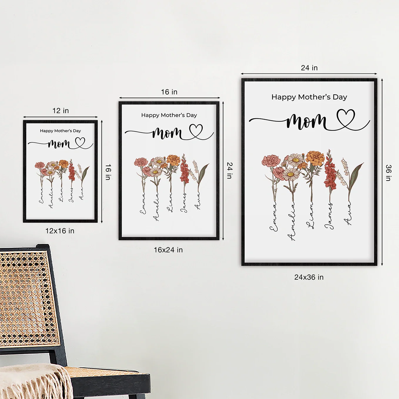 (US) Personalisiertes Poster "Blumen für Mama" - Image 6