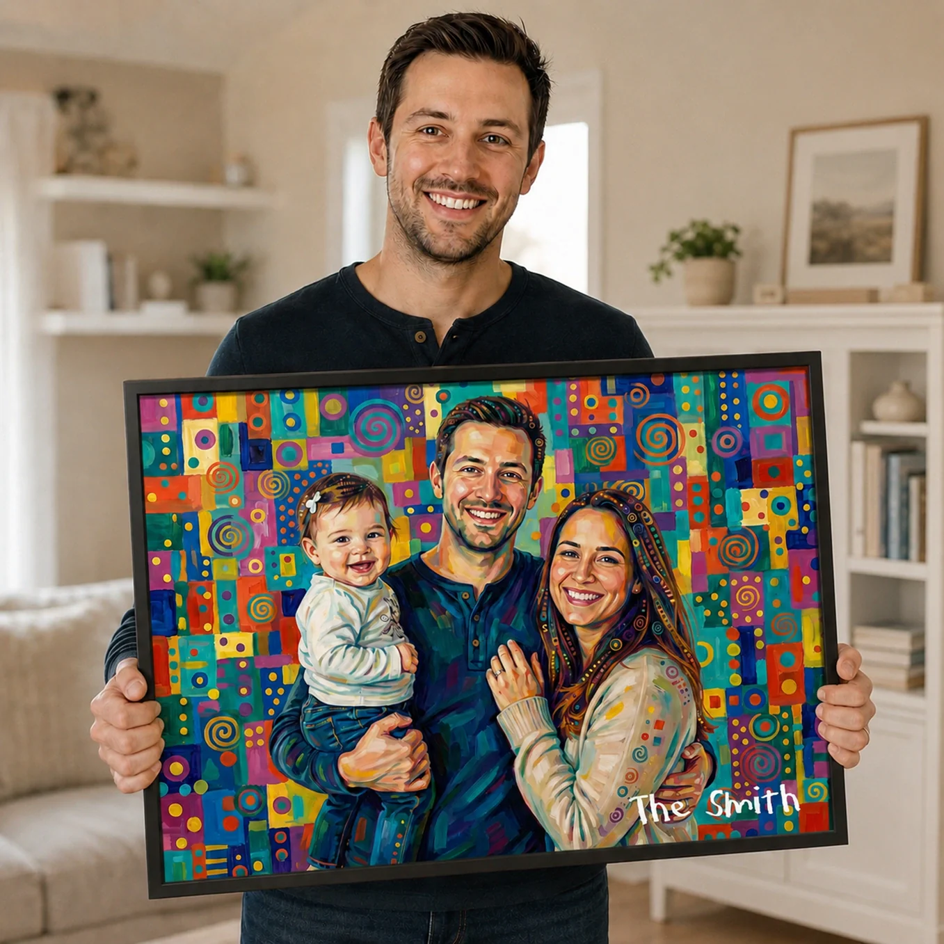 (US) Personalisiertes Poster Familie “Pop Art”