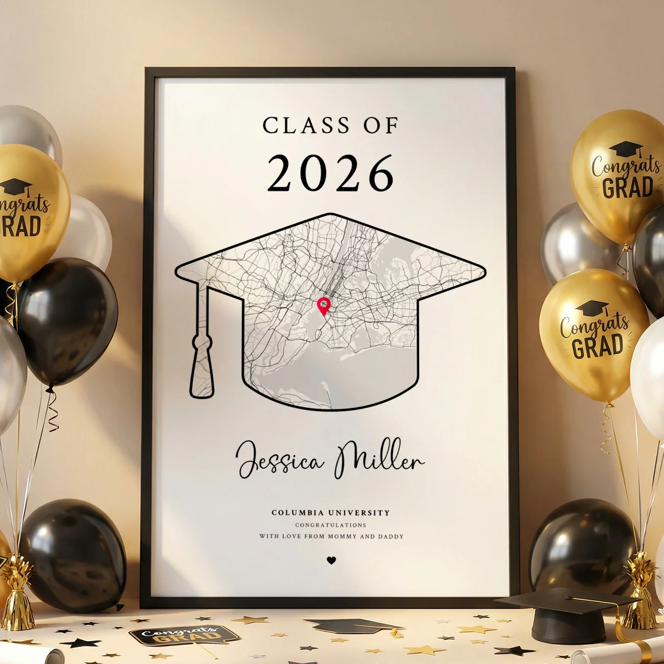 (US) Personalisiertes Poster “Graduation”