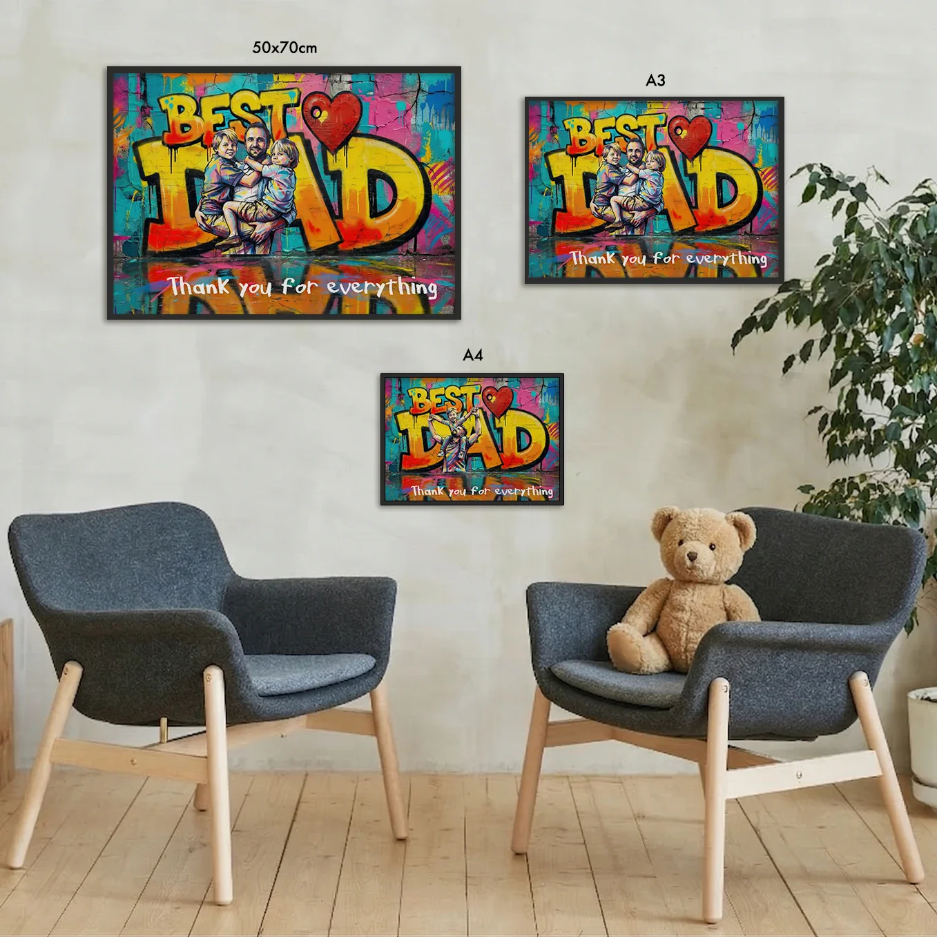 (US) Personalisiertes Poster Love "PAPA" - Image 9