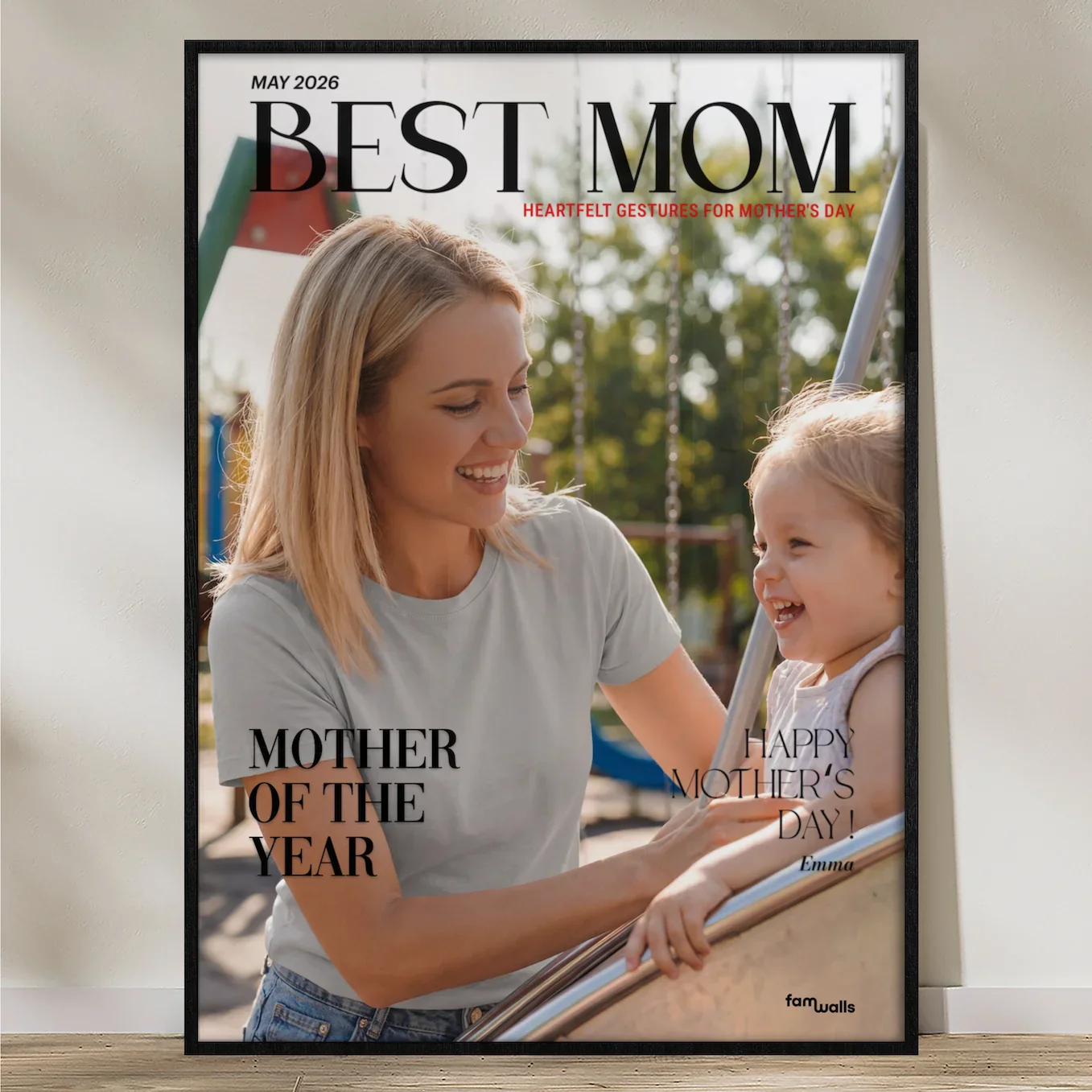 (US) Personalisiertes Poster Magazin "Beste Mama"