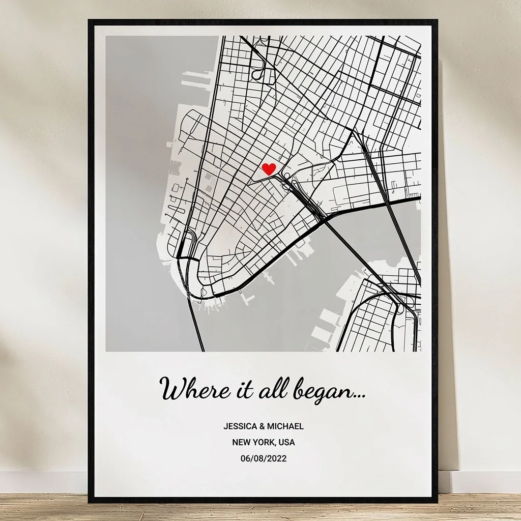 (US) Personalisiertes Poster "Wo alles begann"