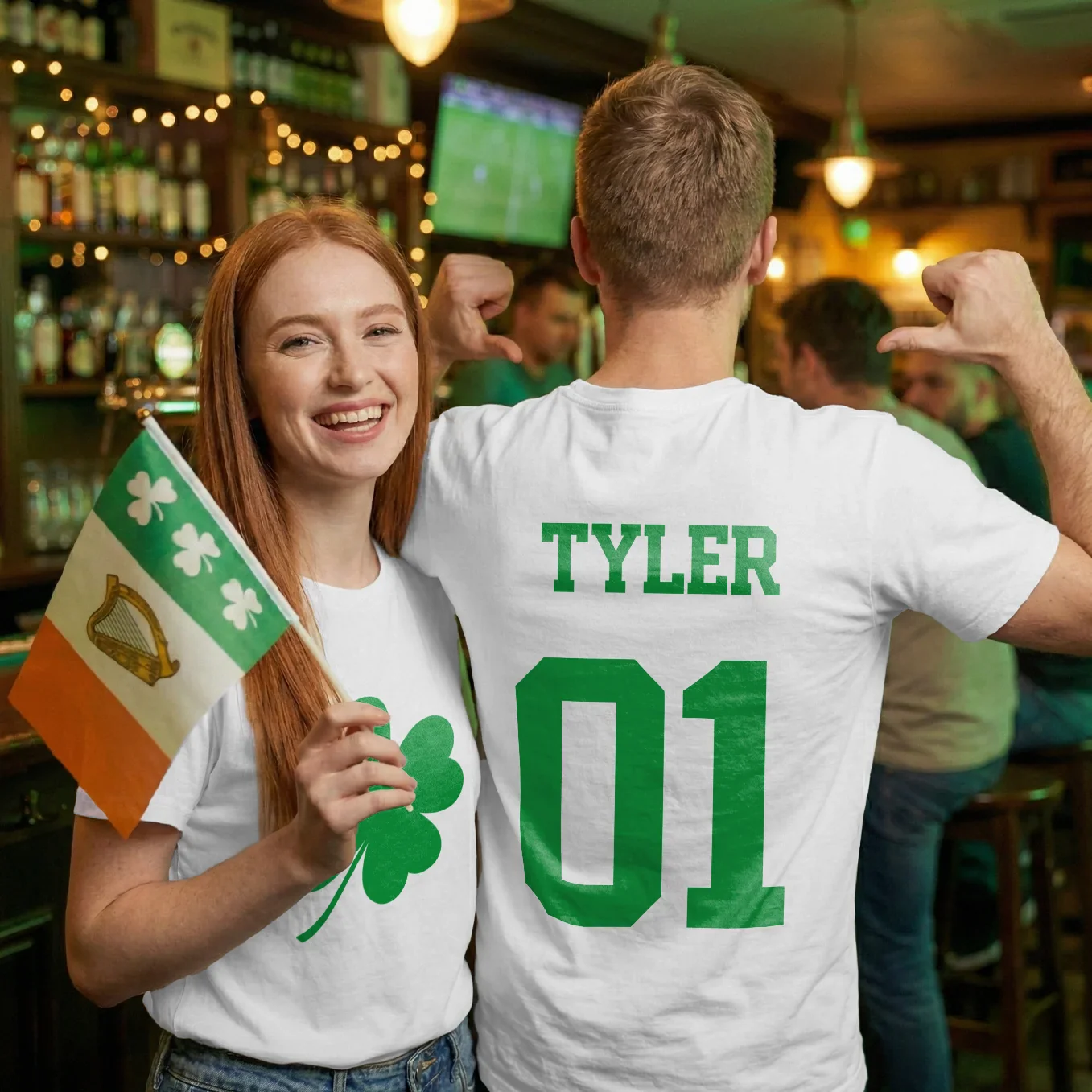 (US) Personalisiertes St. Patrick's Day T-Shirt "Jersey" - Image 2