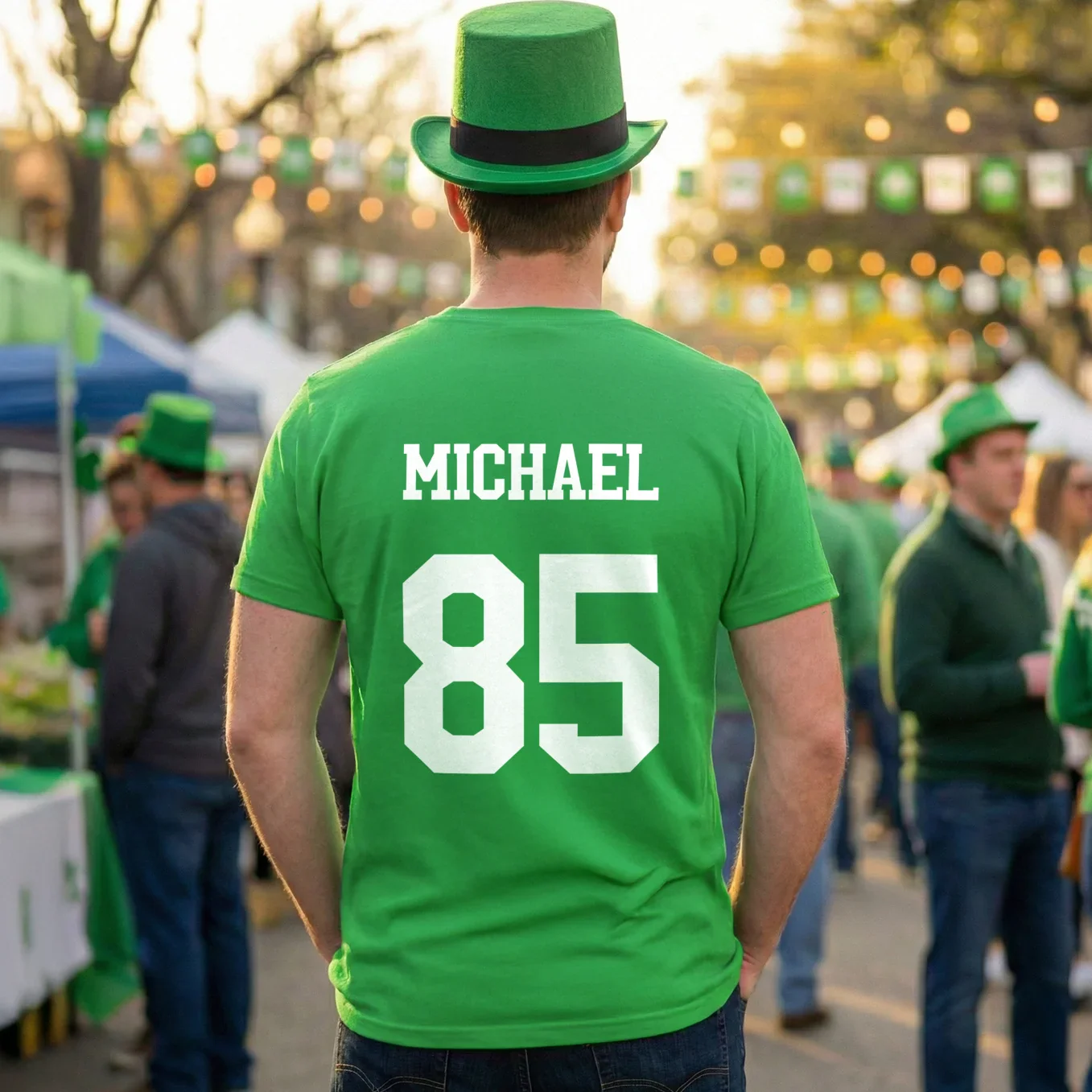 (US) Personalisiertes St. Patrick's Day T-Shirt "Jersey" - Image 4