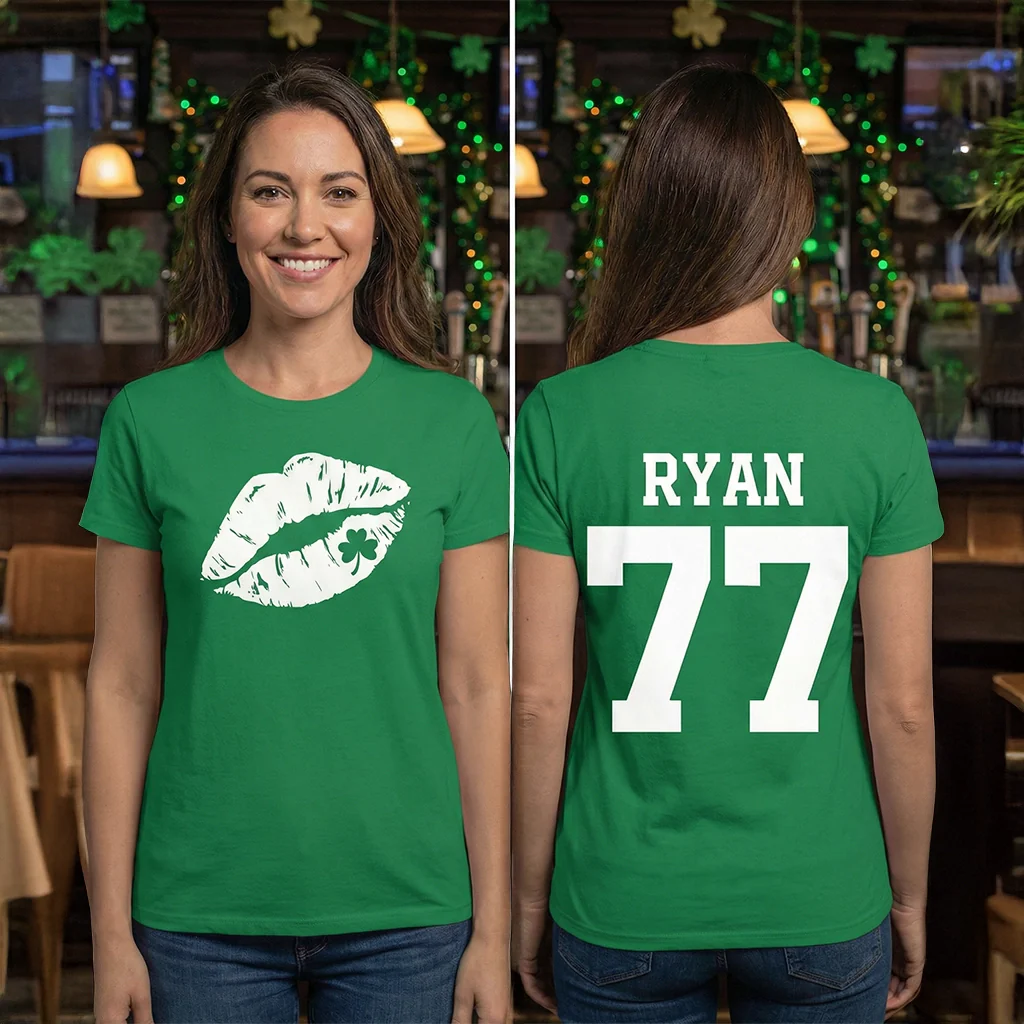 (US) Personalisiertes St. Patrick's Day T-Shirt "Jersey" - Image 6
