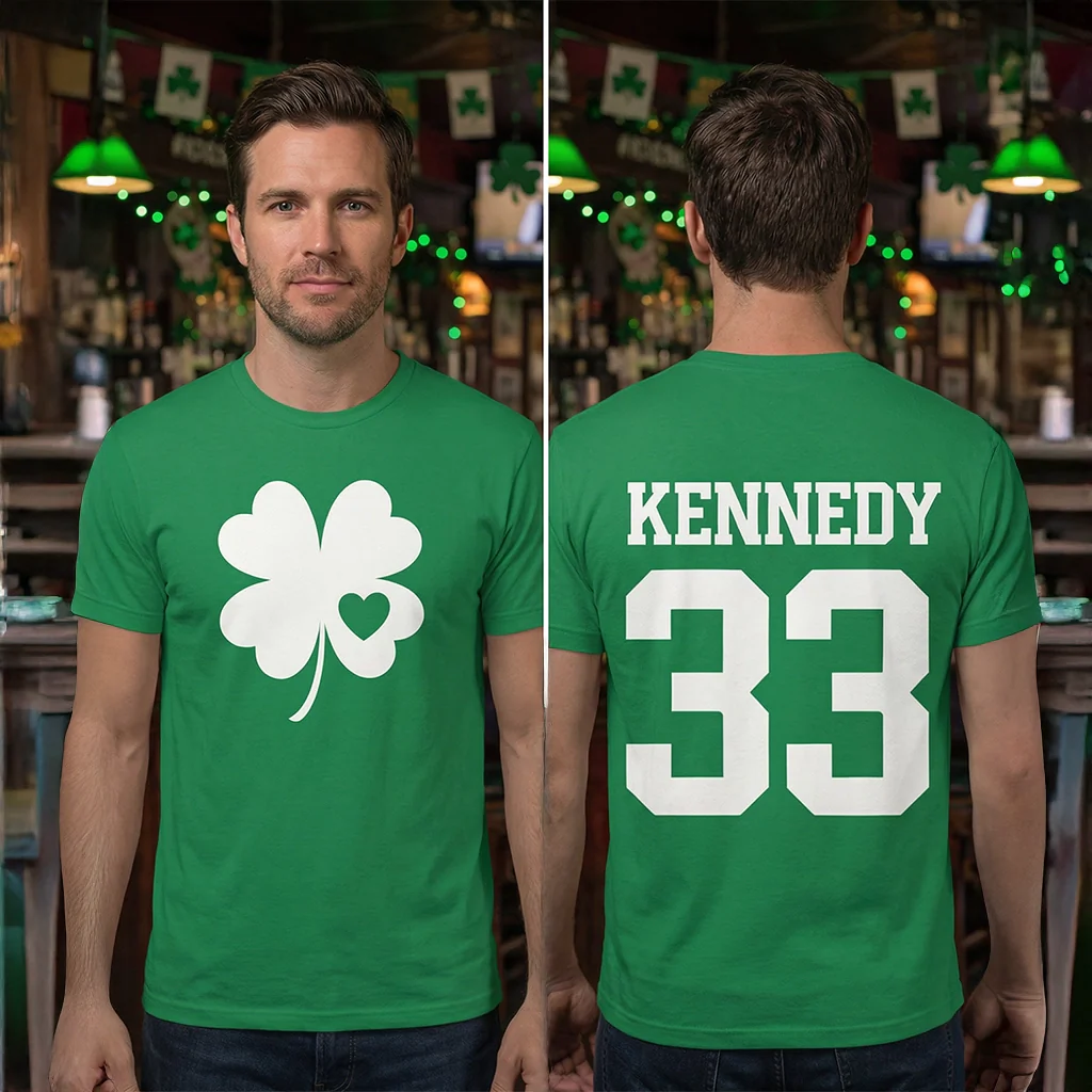 (US) Personalisiertes St. Patrick's Day T-Shirt "Jersey" - Image 8