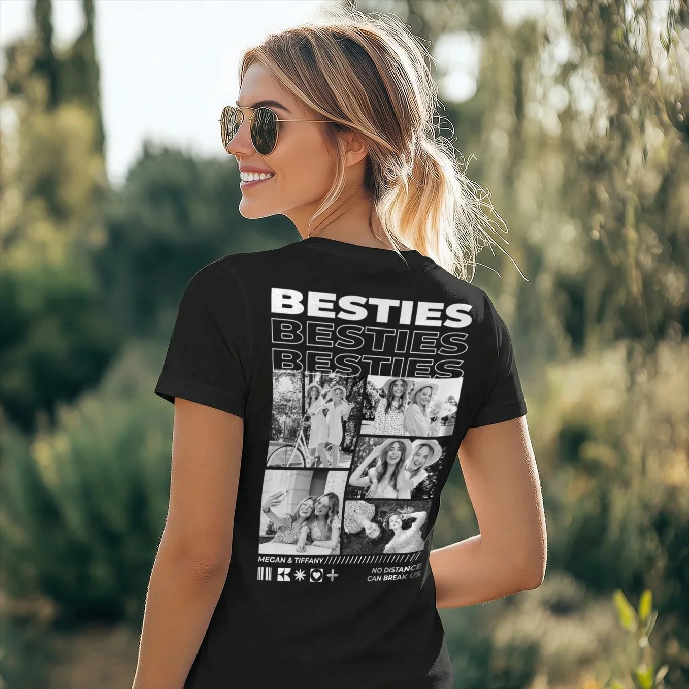 (US) Personalisiertes T-Shirt "BESTIES" - 1