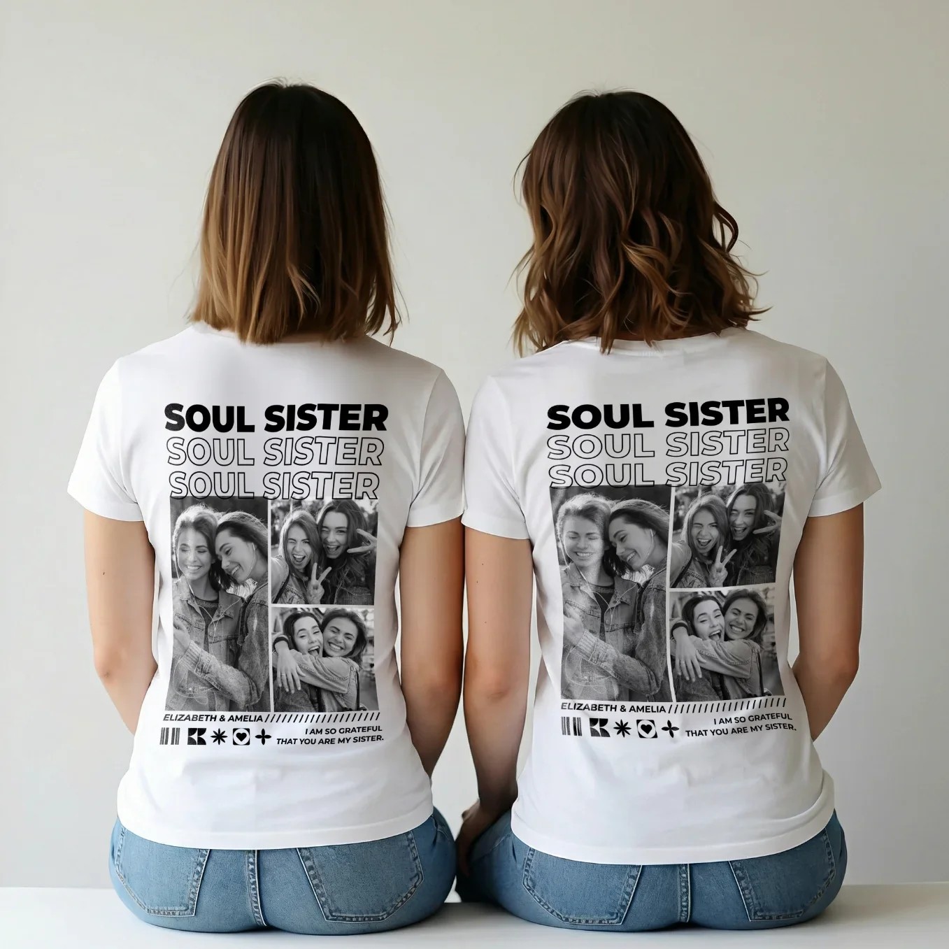 (US) Personalisiertes T-Shirt "BESTIES" - 1 - Image 6